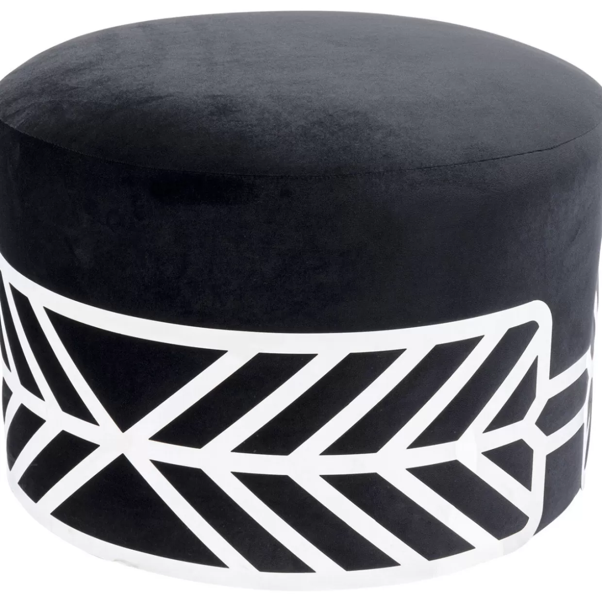 Panche imbottite Jenna con poggiapiedi integrati - Design moderno in tessuto nero O61Cm by KARE 

(：++，