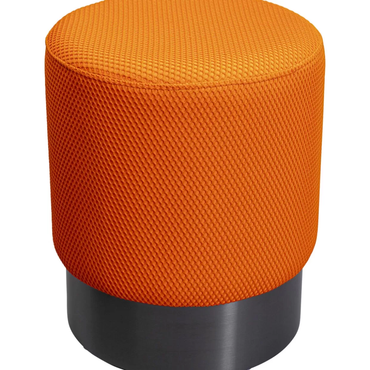 Panche e Pouf Jodi Design KARE: Sedute Moderne in Rete Arancione e Nero con Diametro 35 cm