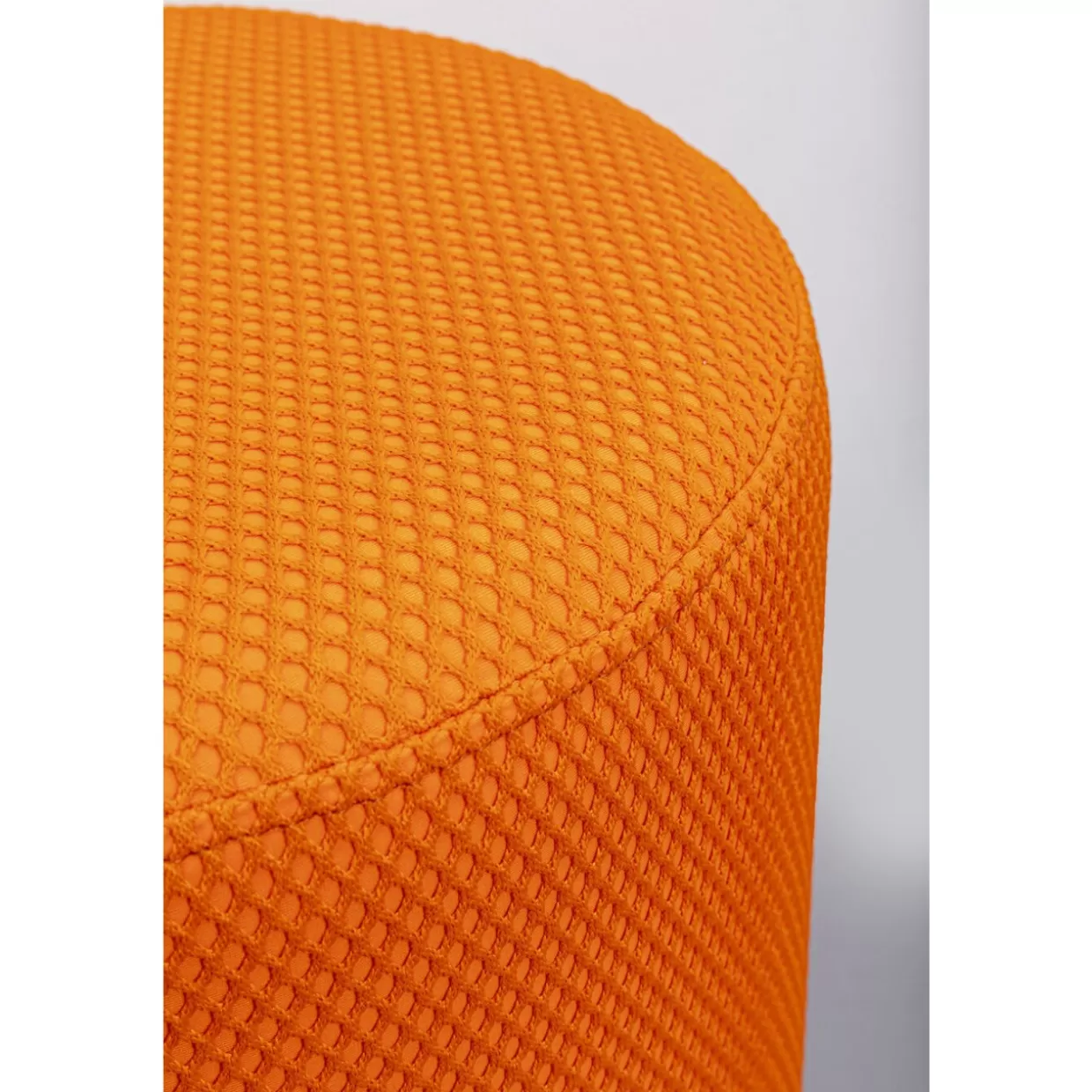 Panche e Pouf Jodi Design KARE: Sedute Moderne in Rete Arancione e Nero con Diametro 35 cm