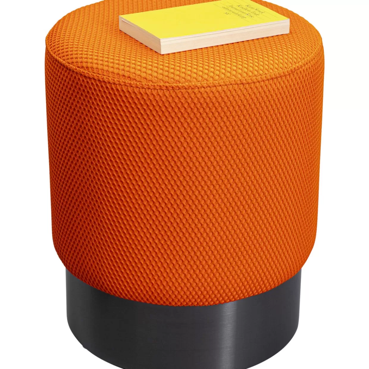 Panche e Pouf Jodi Design KARE: Sedute Moderne in Rete Arancione e Nero con Diametro 35 cm
