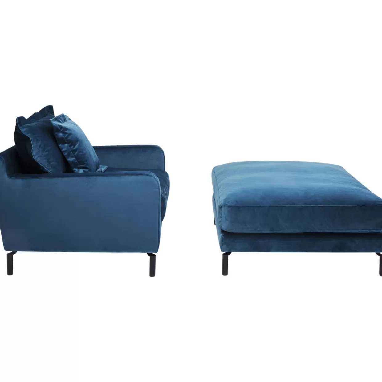 Panche Relax e Pouf Modulari Lullaby - Tessuto Verde Petrolio by KARE Design