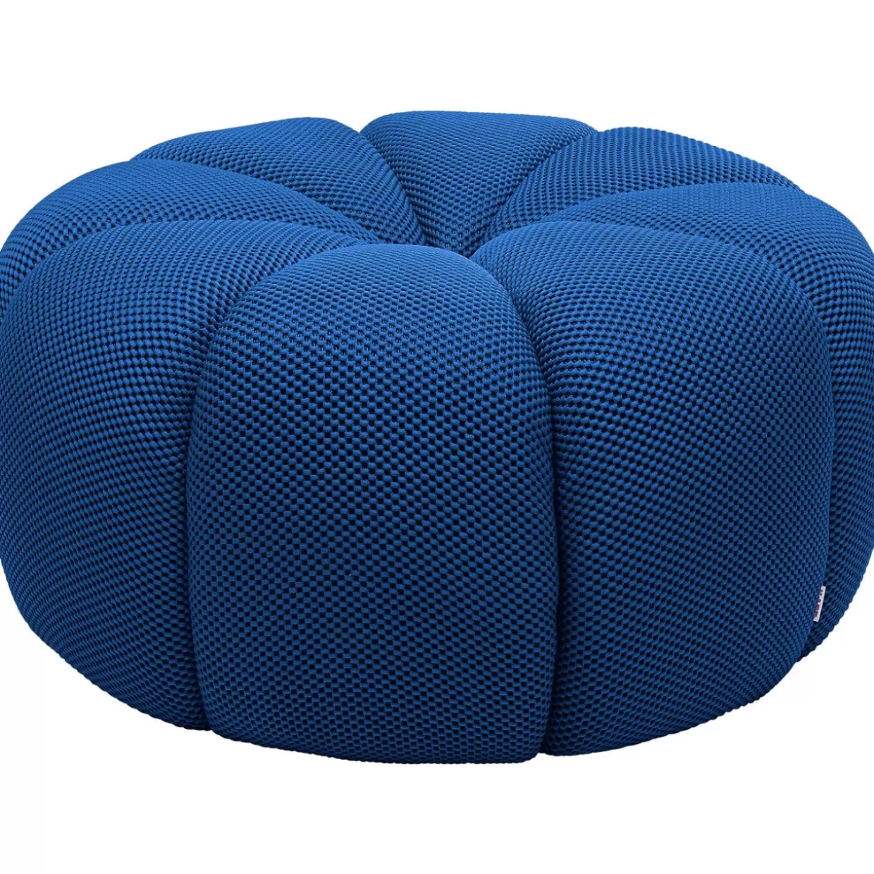 Panca design Peppo-Lounge blu elettrico, comoda seduta moderna KARE - 80 cm