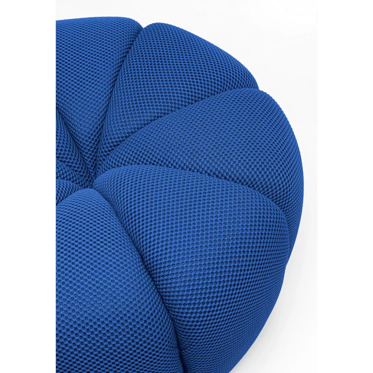 Panca design Peppo-Lounge blu elettrico, comoda seduta moderna KARE - 80 cm