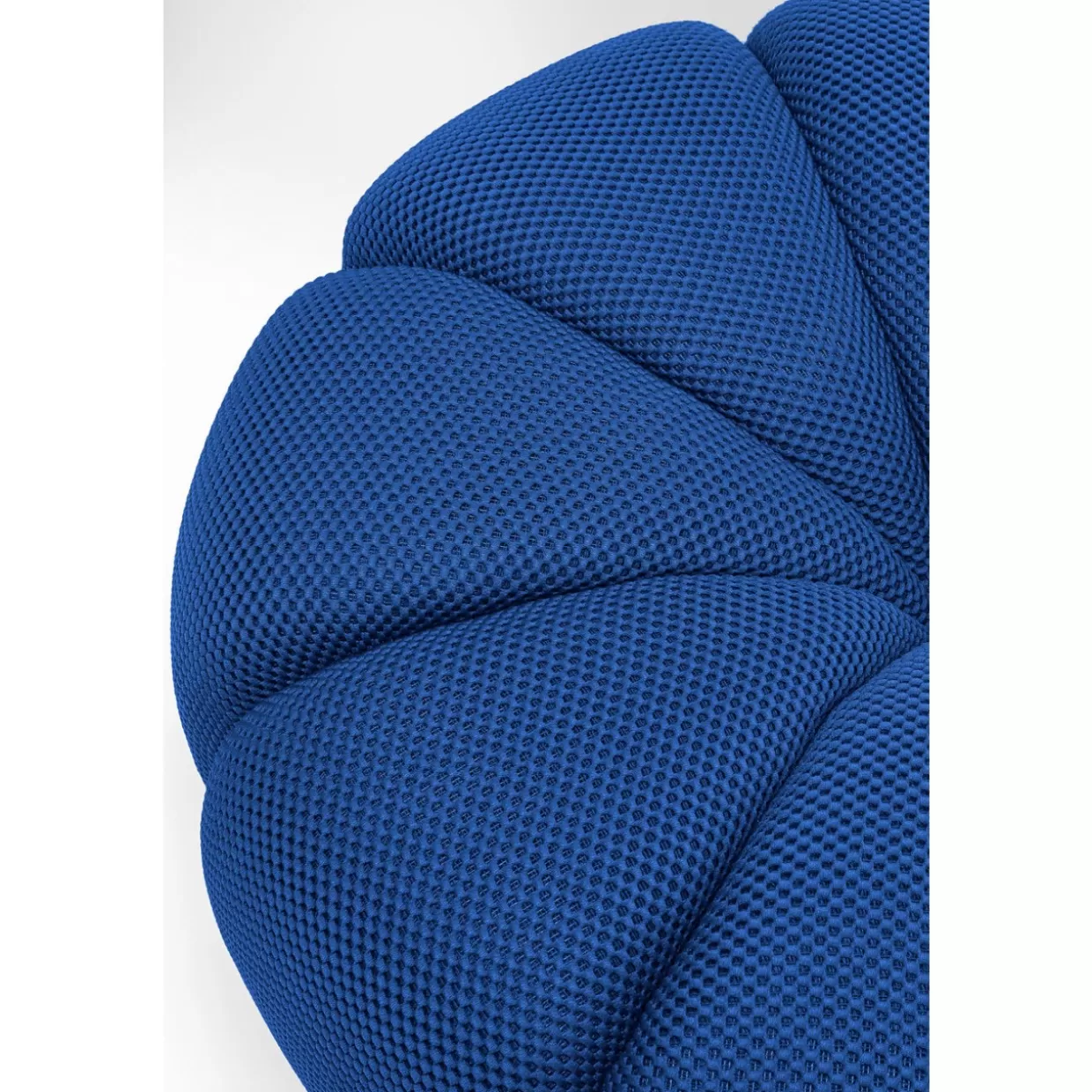 Panca design Peppo-Lounge blu elettrico, comoda seduta moderna KARE - 80 cm