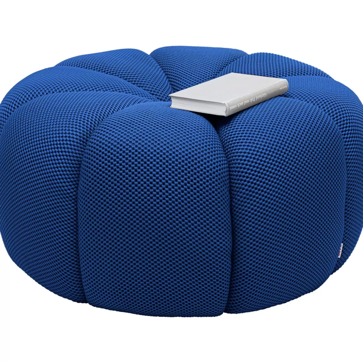 Panca design Peppo-Lounge blu elettrico, comoda seduta moderna KARE - 80 cm