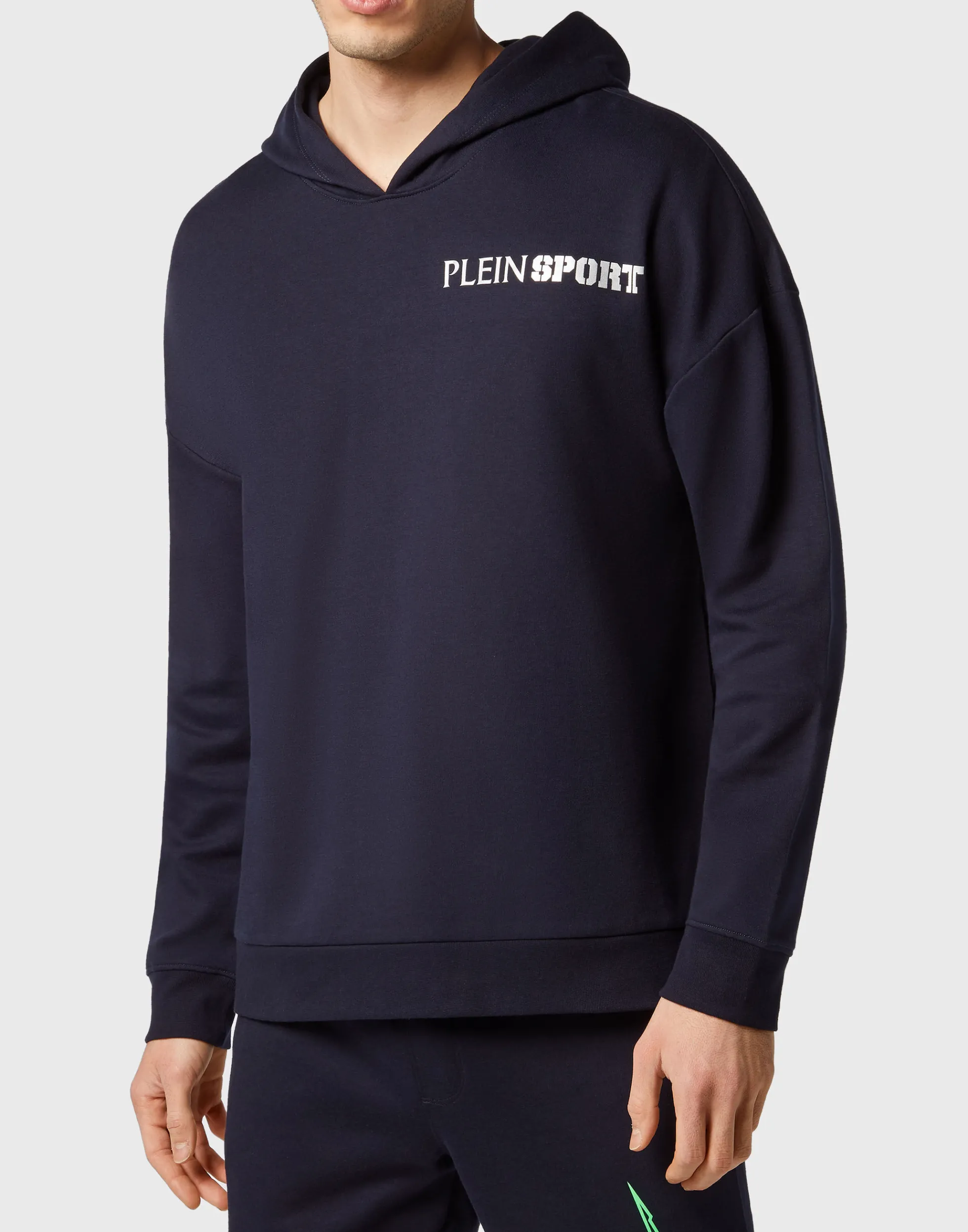 Plein Sport Felpa con Zip Uomo - Cappuccio Oversize, Tasche Laterali e Design Sportivo per Autunno/Inverno