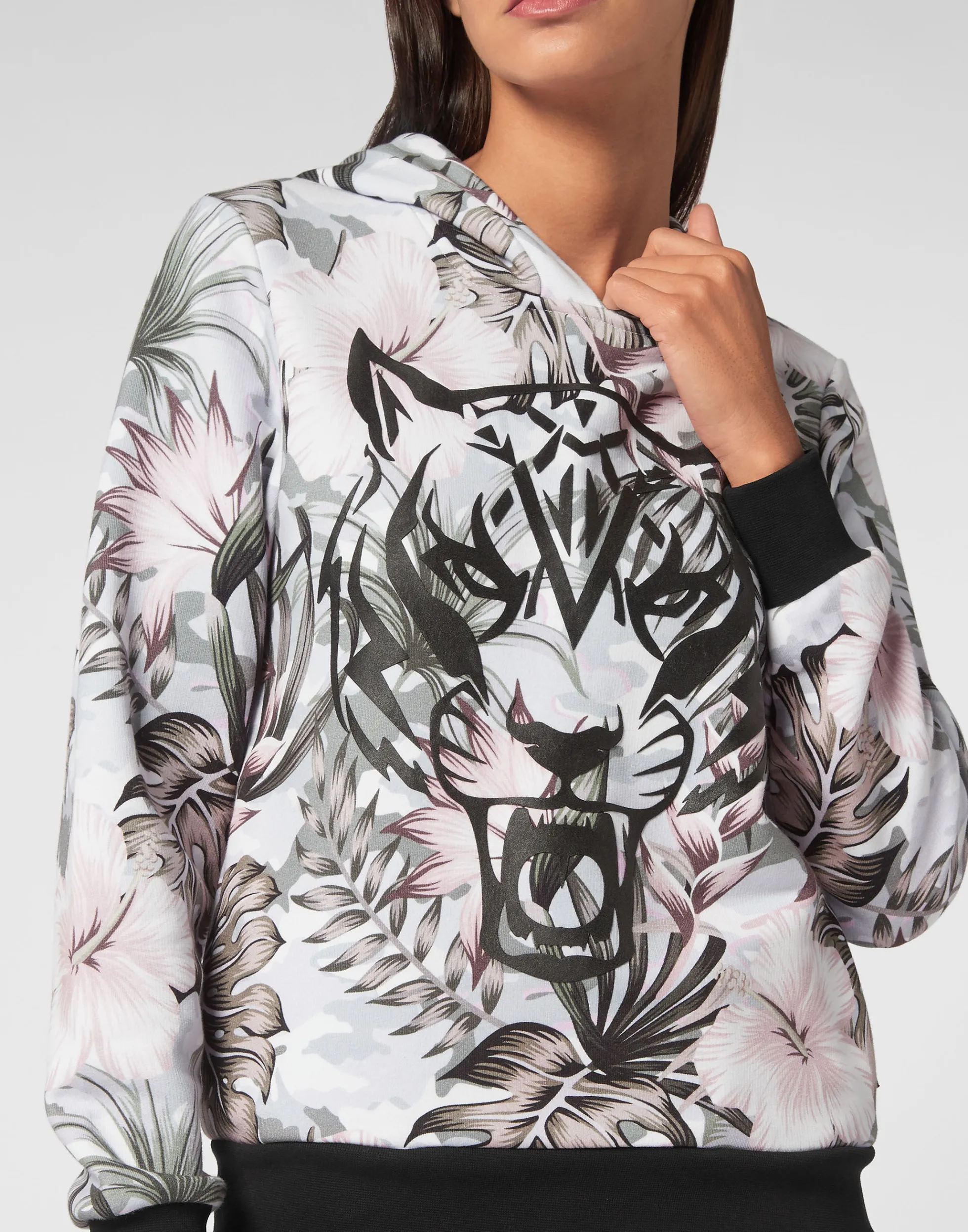 Felpa con Cappuccio Sportiva Femminile - Cappuccio Casual Elegante, Tessuto Morbido e Comoda per Palestra e Tempo Libero (Stile Plein Sport)