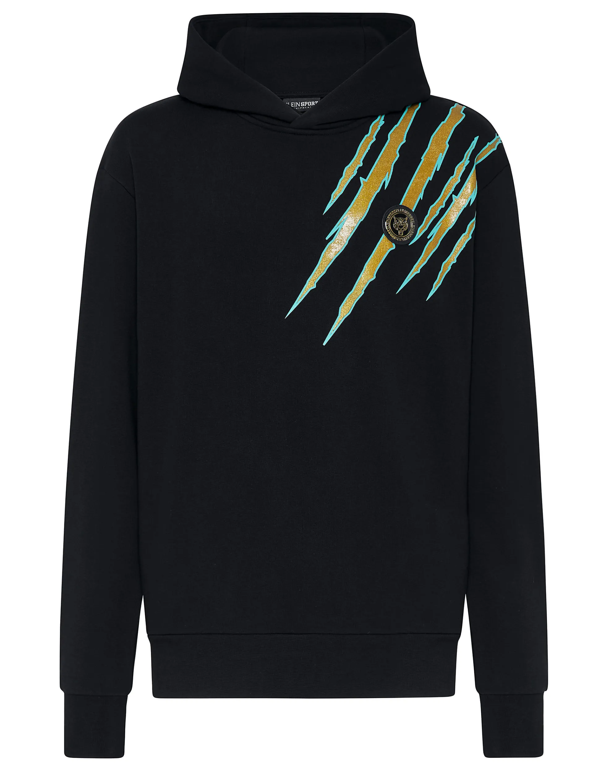 Plein Sport Uomo – Felpa con Cappuccio Premium Design Graffiato, Comfort Sportivo