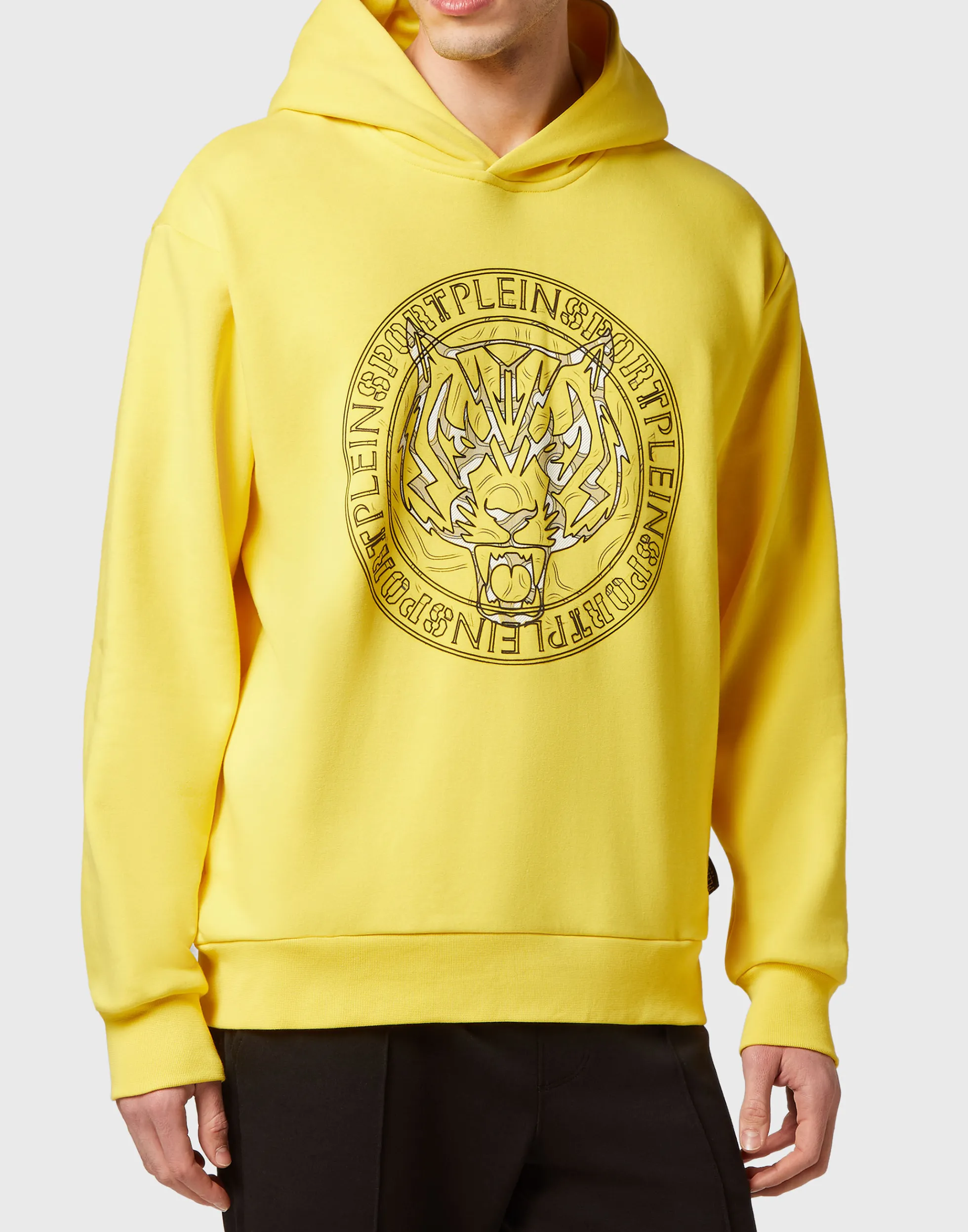 Felpa con Cappuccio Essential Uomo - Stampa Tigre Bold, Design Casuale Plenitude Sport