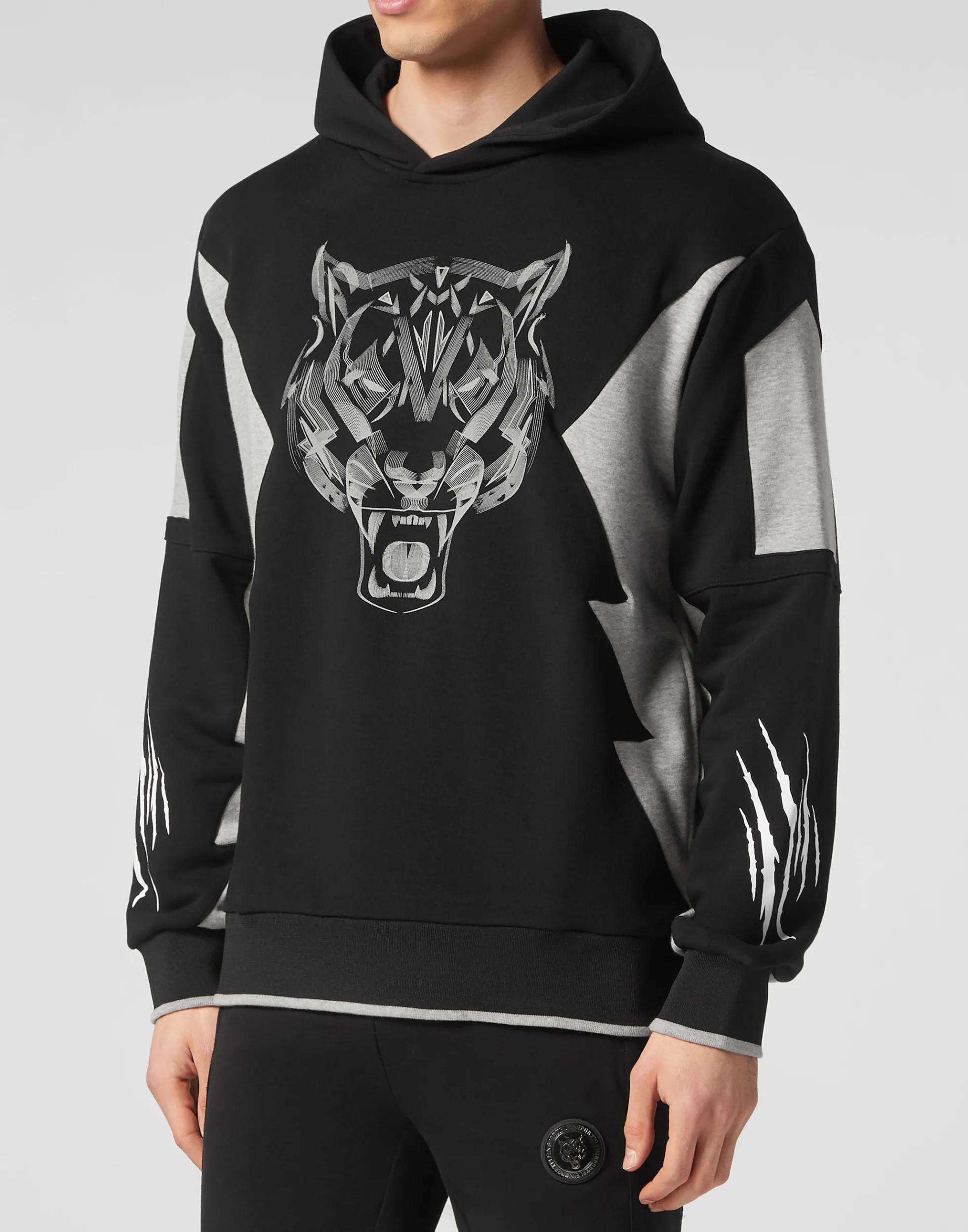 Felpa con Cappuccio Uomo Stile Urbano - Motivo Tigre Collezione Plein Sport