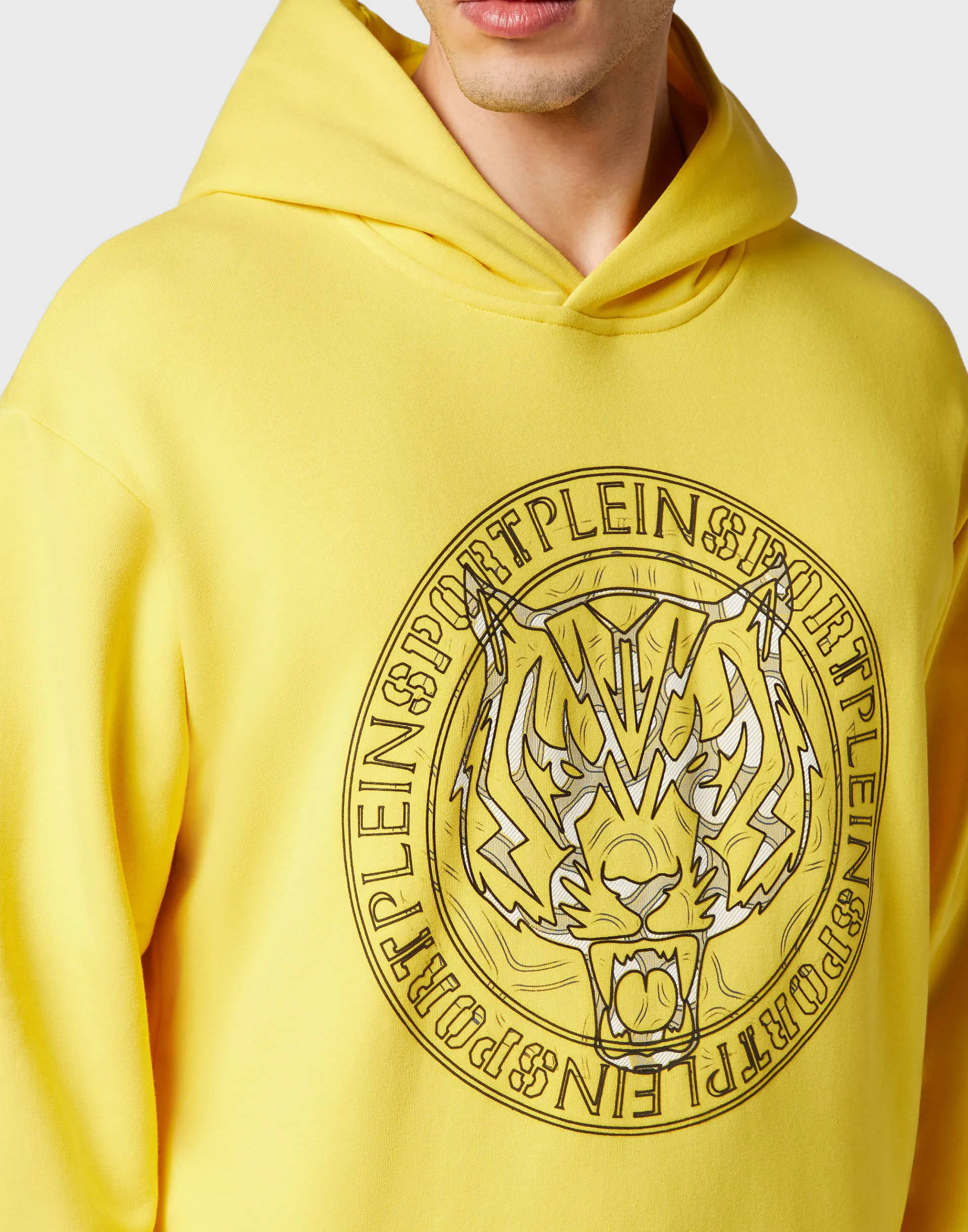 Felpa con Cappuccio Essential Uomo - Stampa Tigre Bold, Design Casuale Plenitude Sport