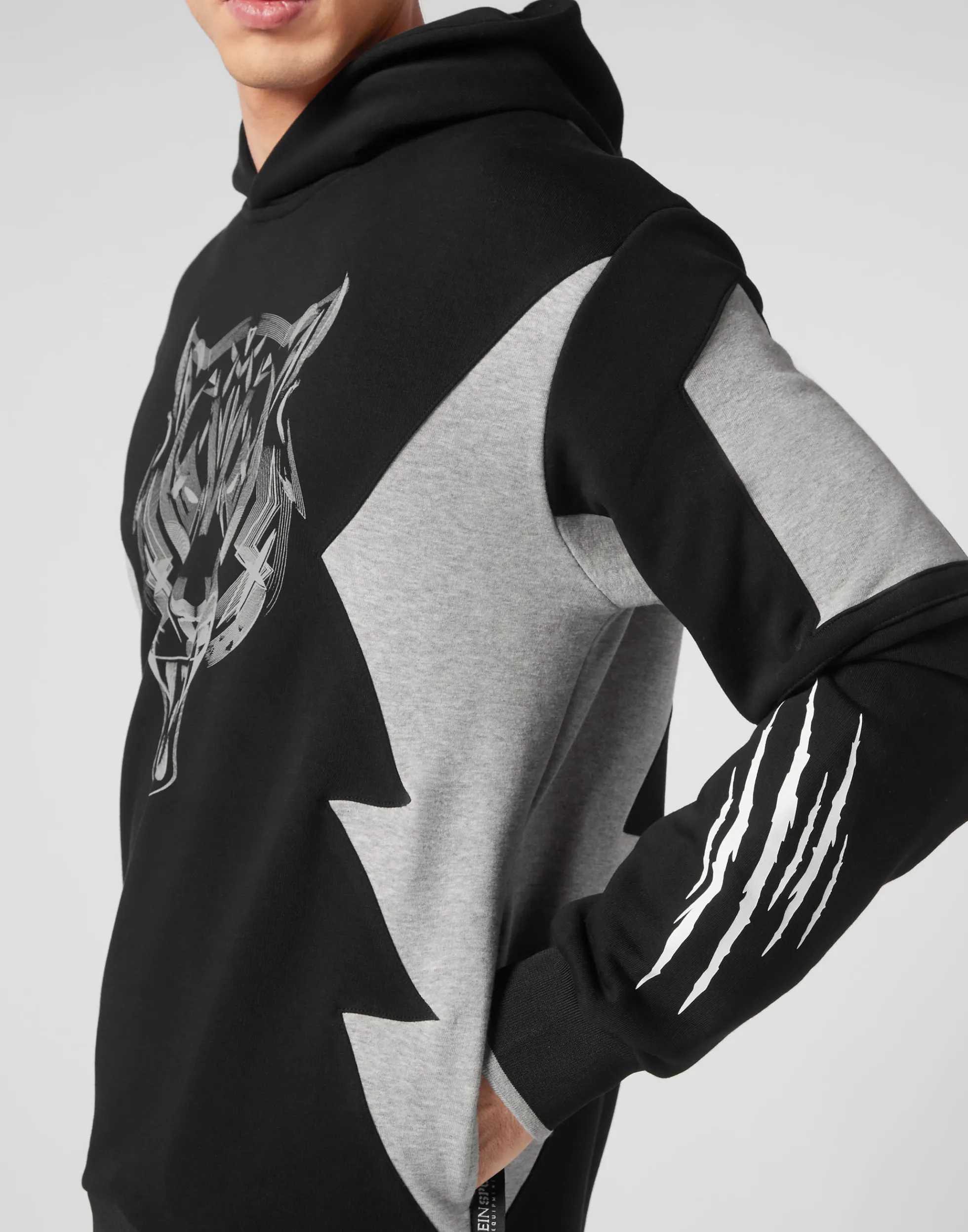 Felpa con Cappuccio Uomo Stile Urbano - Motivo Tigre Collezione Plein Sport