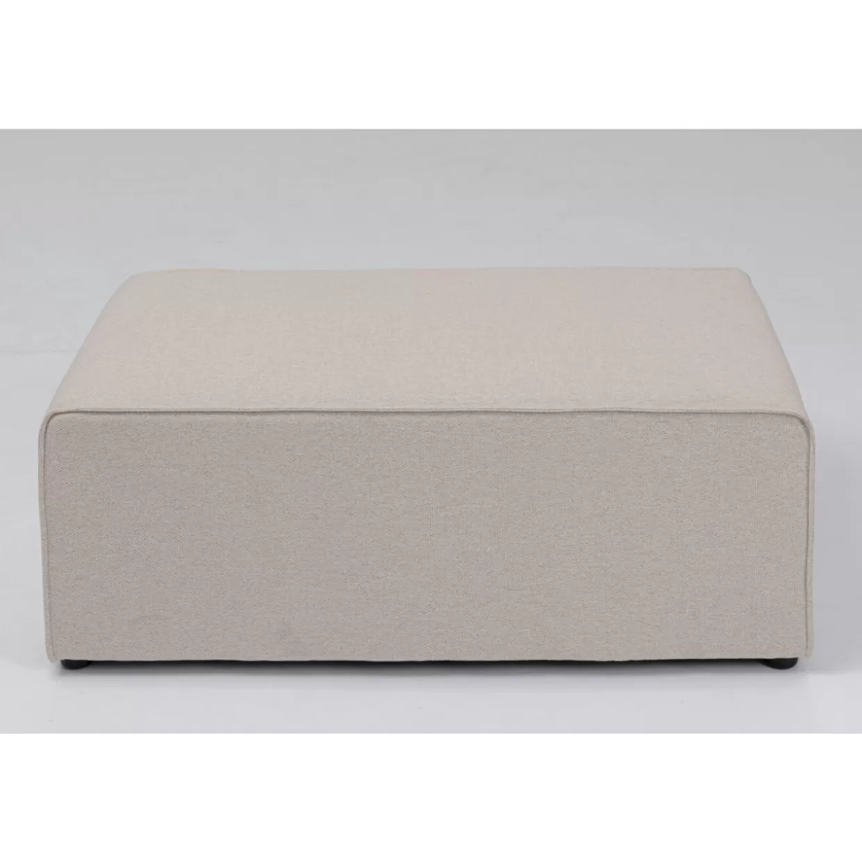 KARE Design Panche Moderne con Pouf Infinity - Elementi Arredativi in Tonalità Crema 50x100 cm