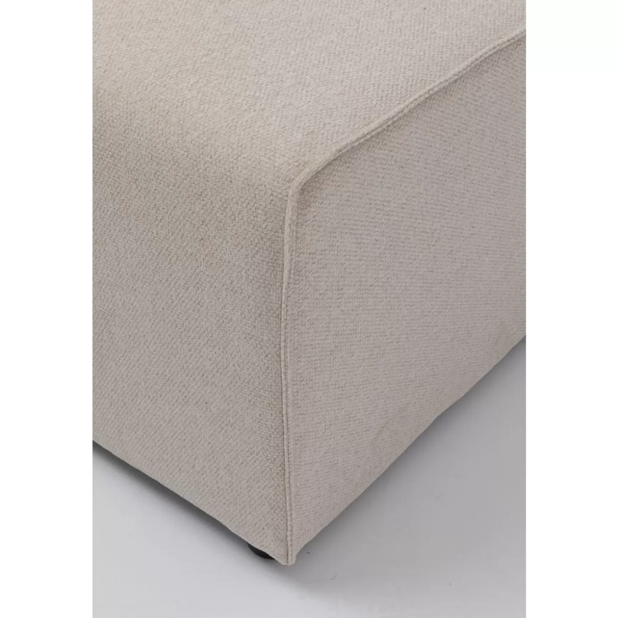 KARE Design Panche Moderne con Pouf Infinity - Elementi Arredativi in Tonalità Crema 50x100 cm