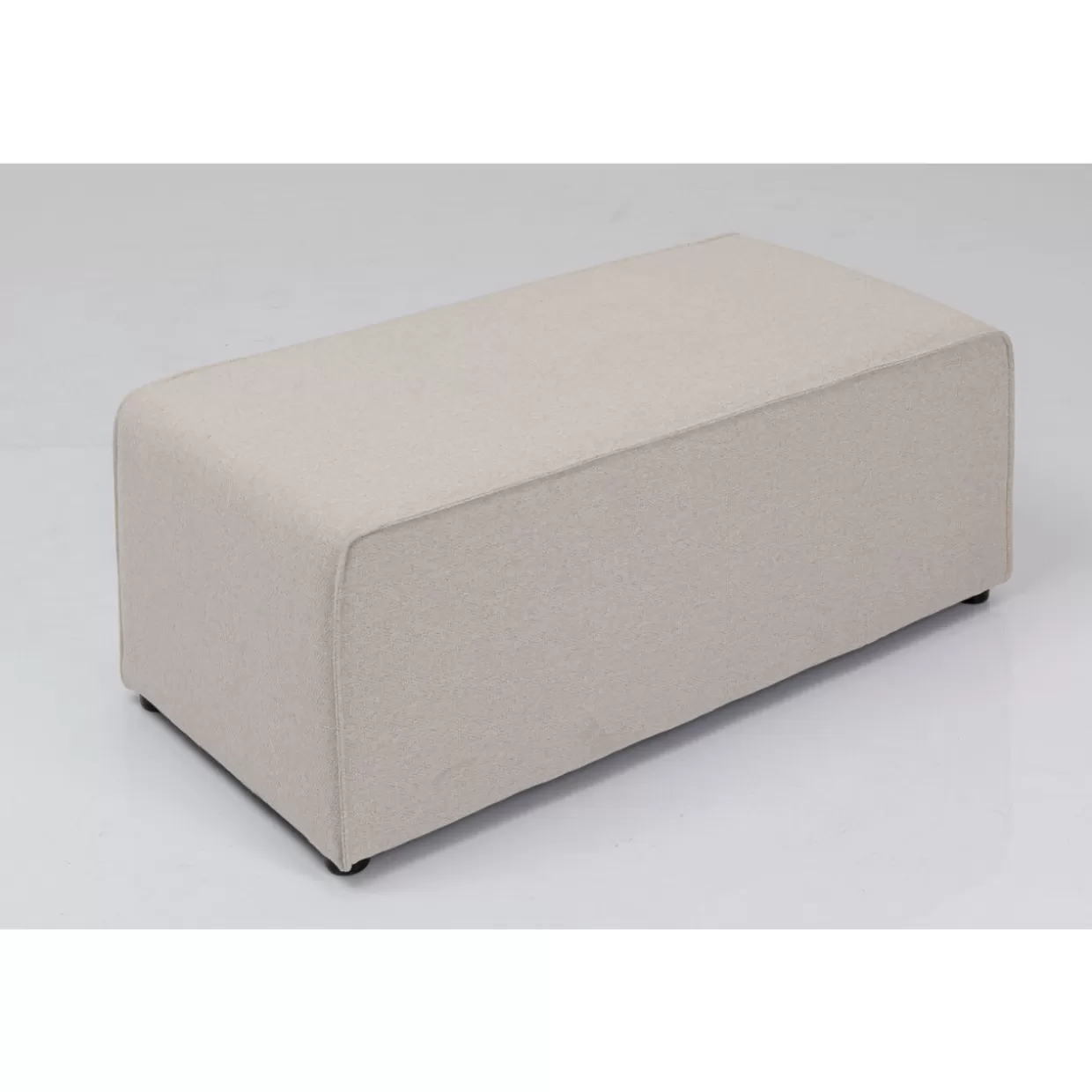 KARE Design Panche Moderne con Pouf Infinity - Elementi Arredativi in Tonalità Crema 50x100 cm