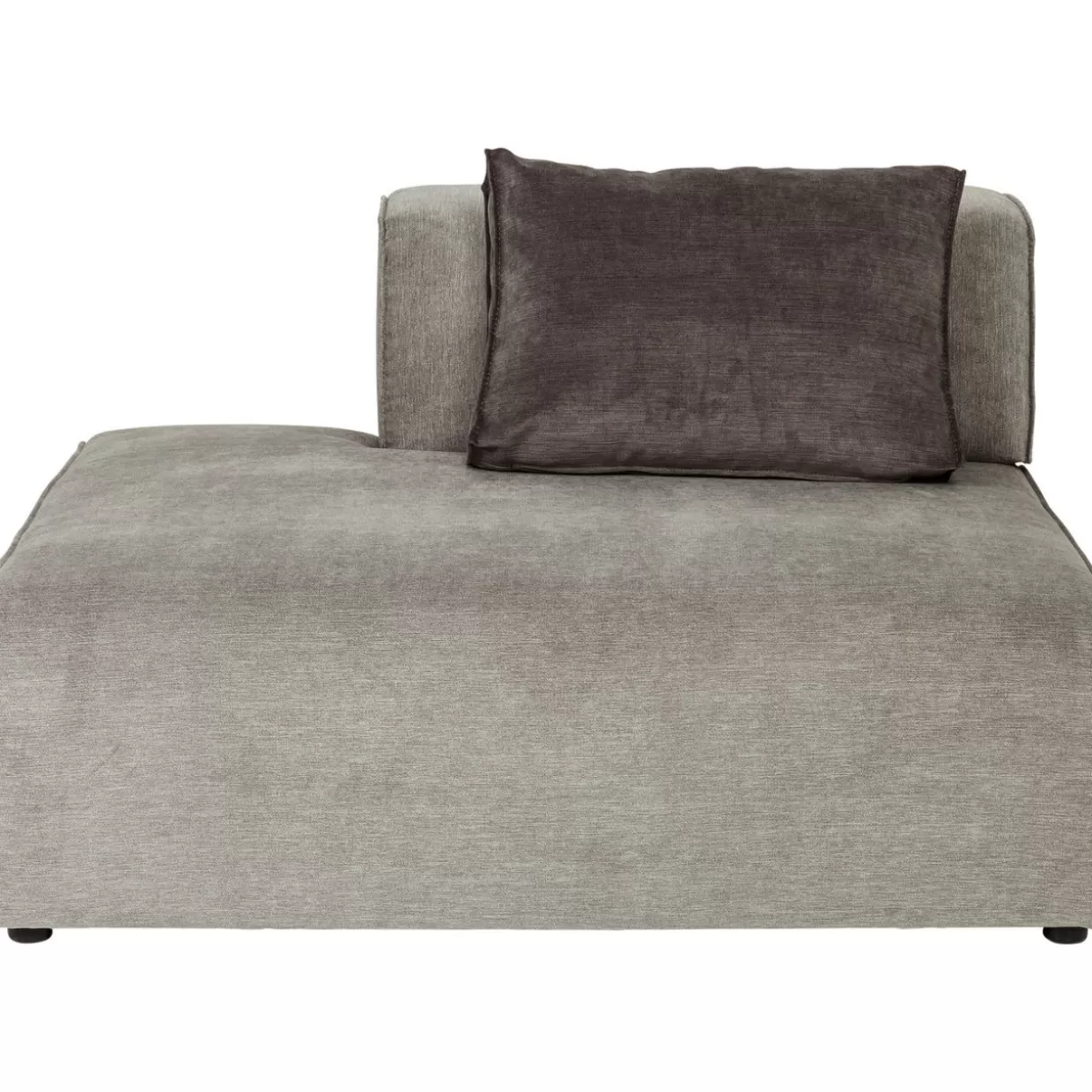 Divano Design da KARE | Sistema modulare Infinity con pouf integrato - Grigio antracite per configurazione angolare sinistra
