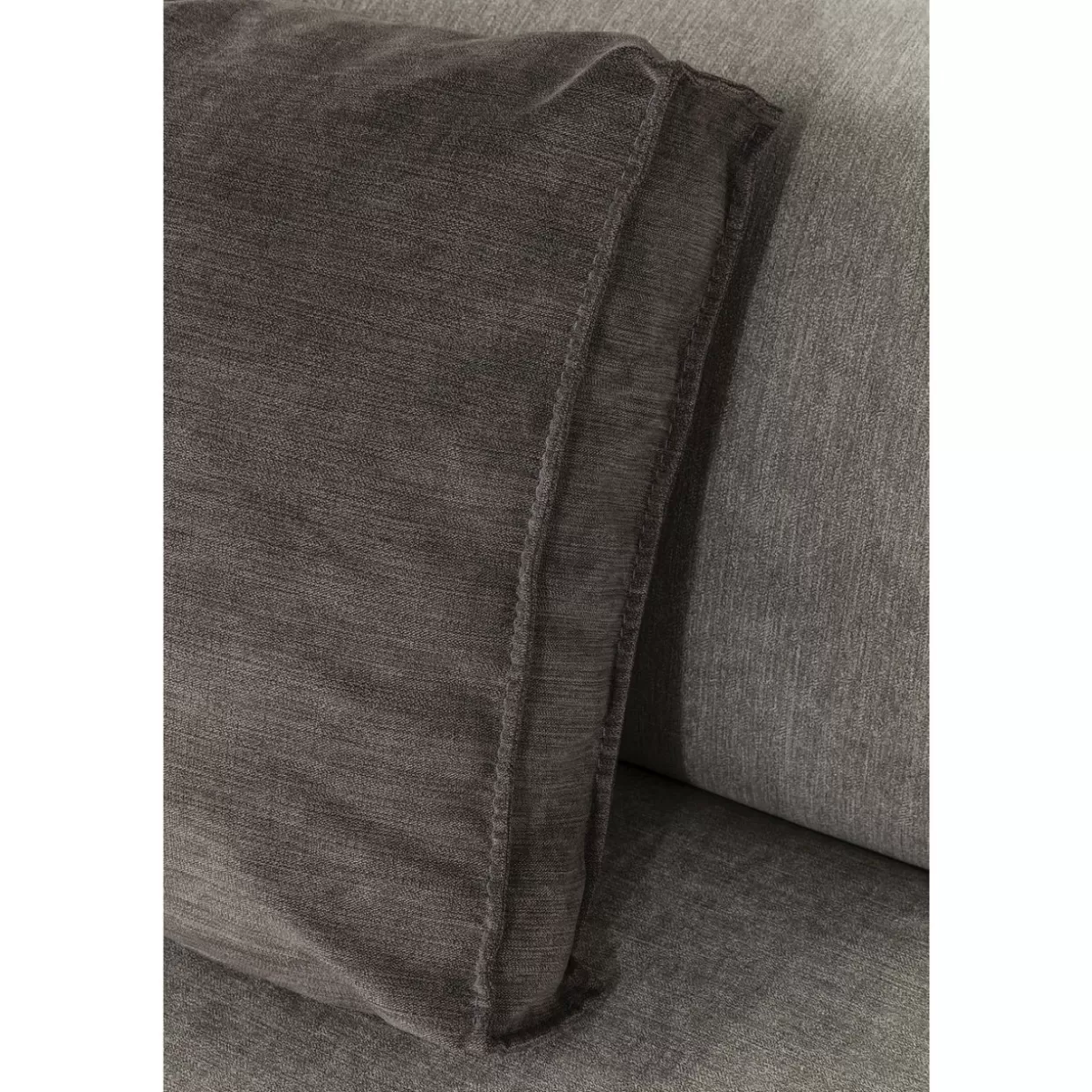 Divano Design da KARE | Sistema modulare Infinity con pouf integrato - Grigio antracite per configurazione angolare sinistra