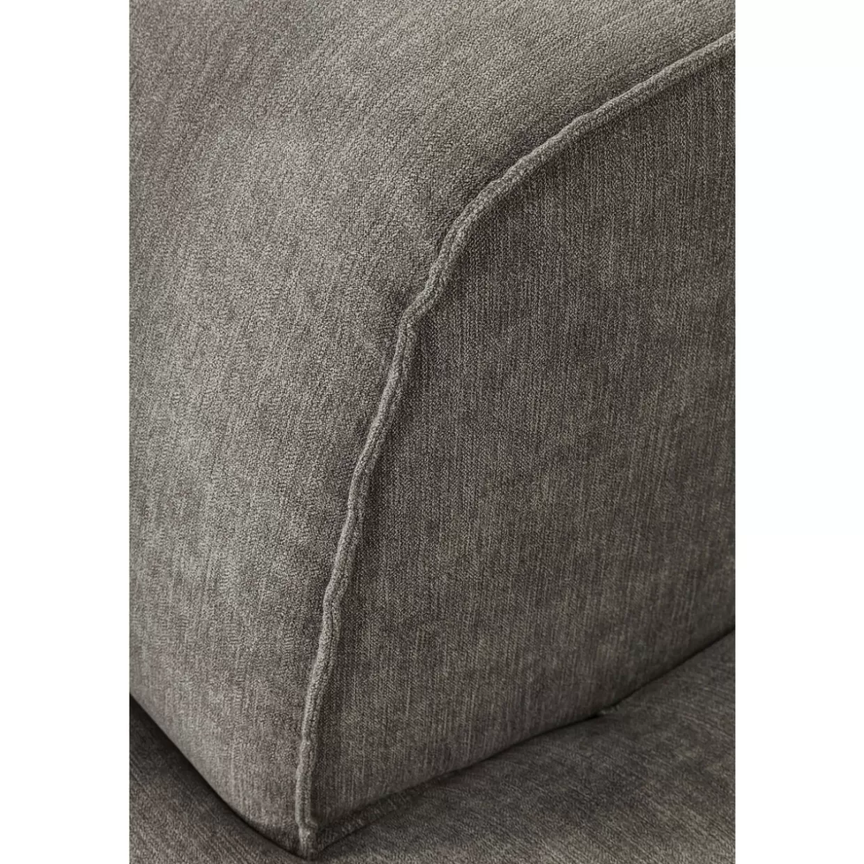 Divano Design da KARE | Sistema modulare Infinity con pouf integrato - Grigio antracite per configurazione angolare sinistra