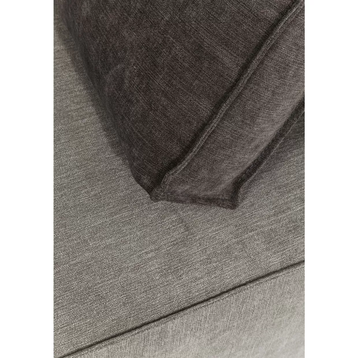 Divano Design da KARE | Sistema modulare Infinity con pouf integrato - Grigio antracite per configurazione angolare sinistra
