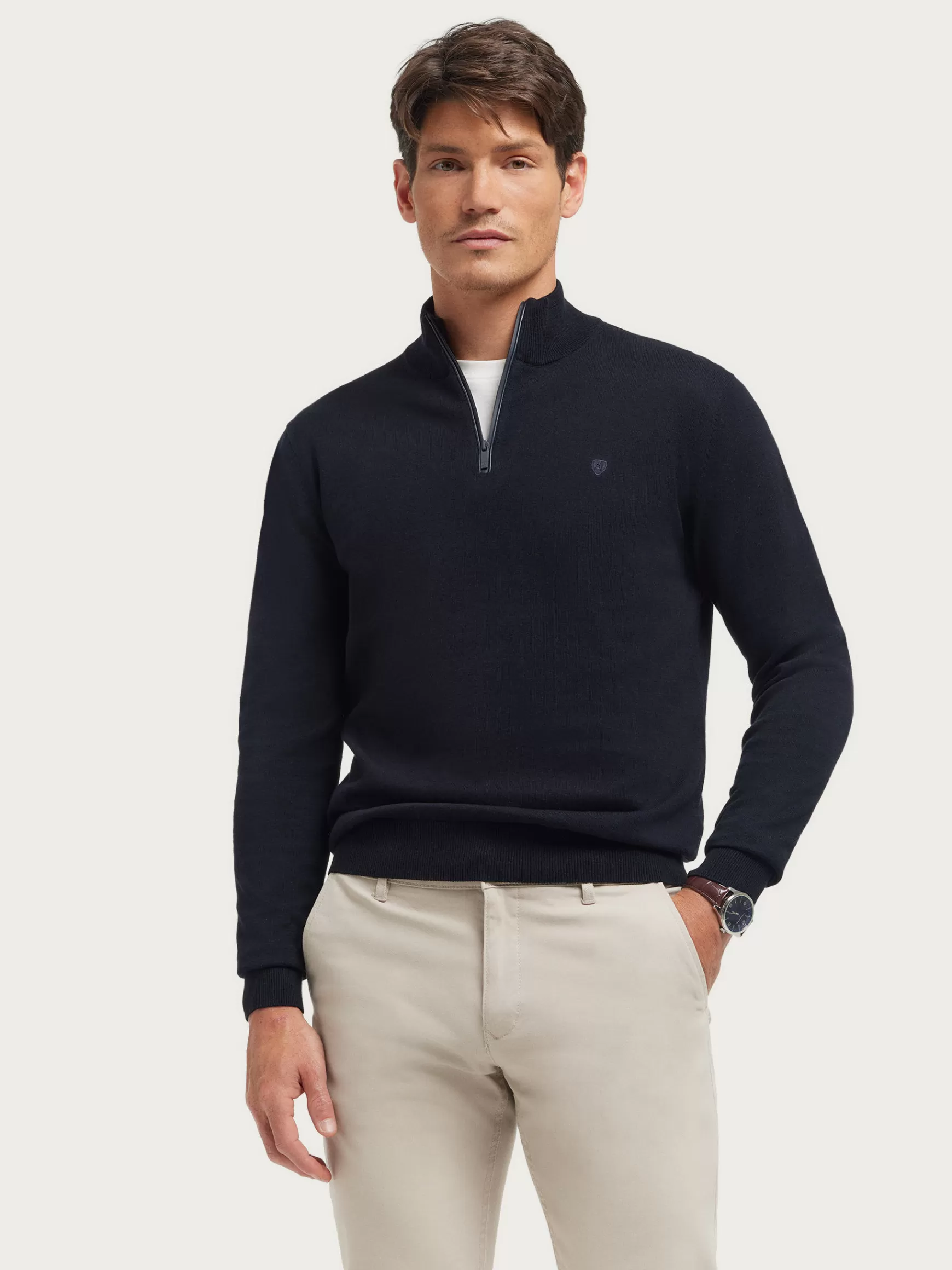 Maglione Uomo Designer Alvaro Moreno - Linea Lorenzo, Lana Merino, Design Esclusivo per Autunno/Inverno 2023
