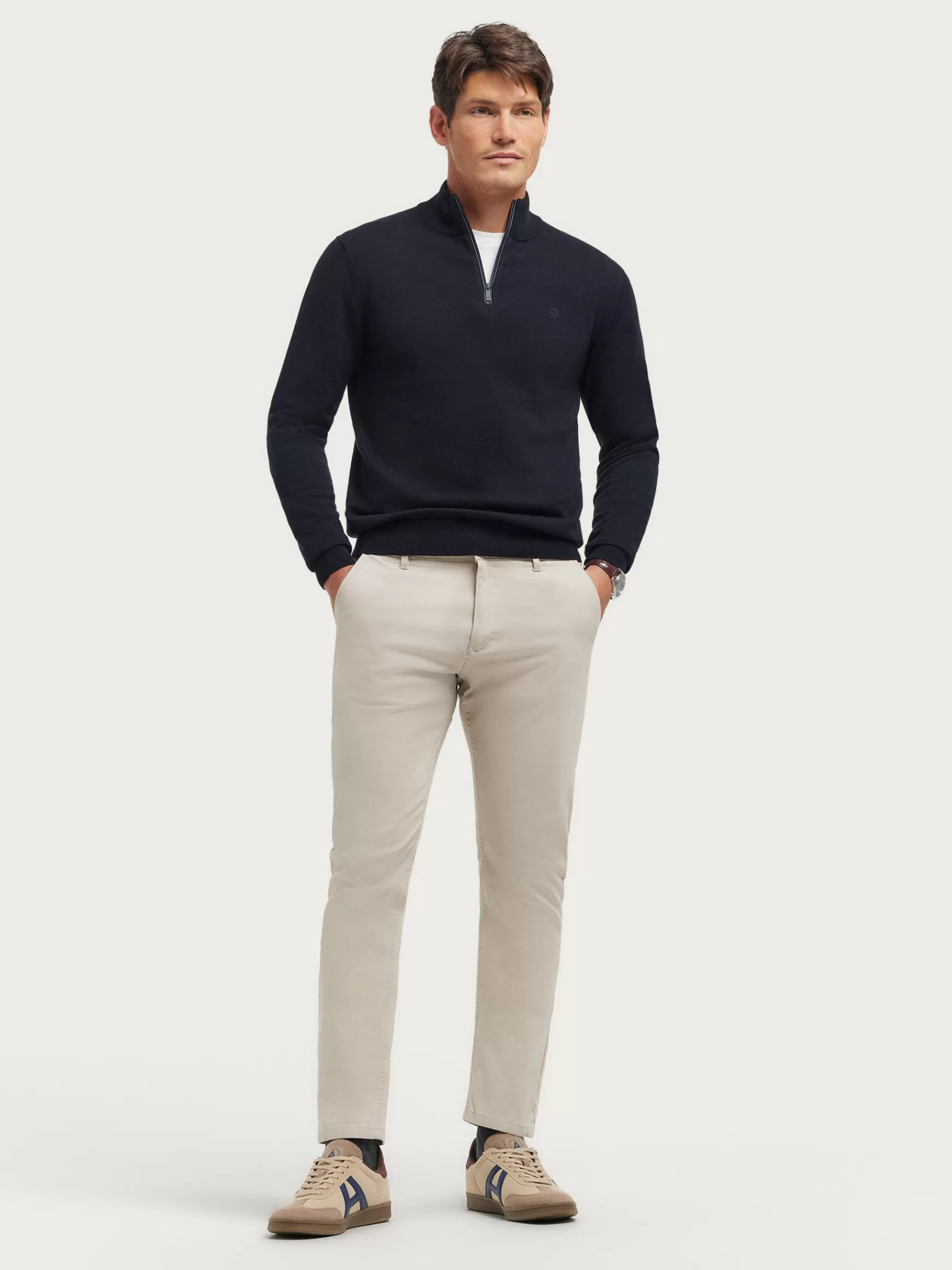 Maglione Uomo Designer Alvaro Moreno - Linea Lorenzo, Lana Merino, Design Esclusivo per Autunno/Inverno 2023