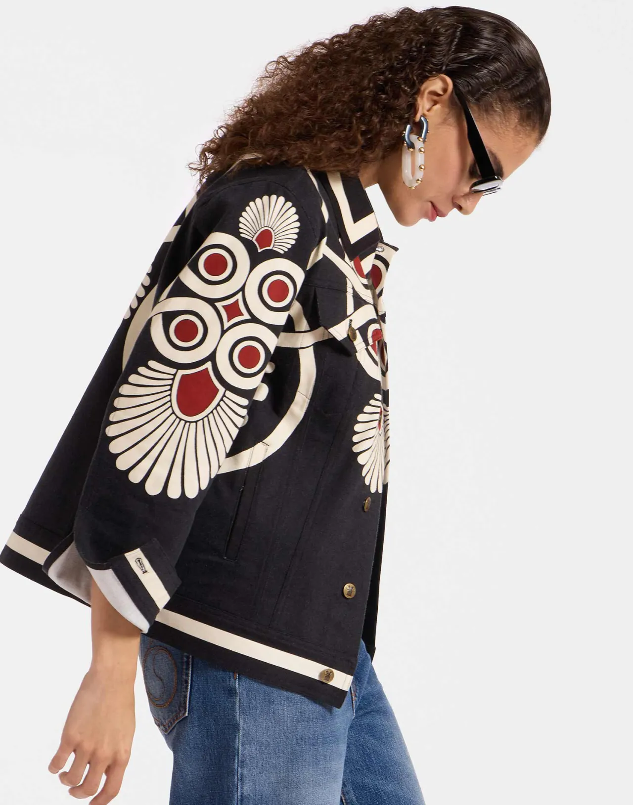 Giacca JJ Denim con Medaglioni Placé - Edizione Limitata Nera di La DoubleJ | Vendita Top