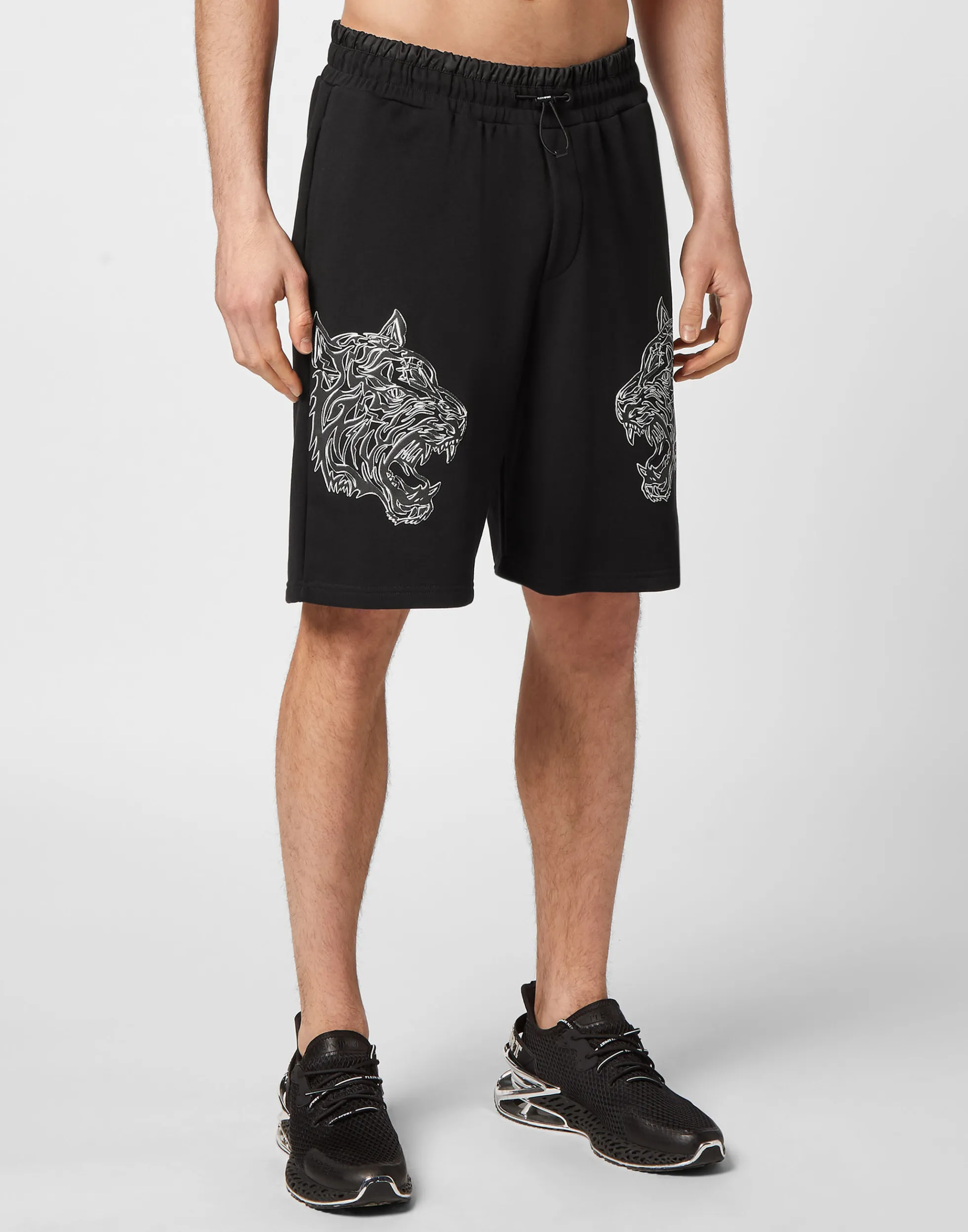 Plein Sport Pantaloncini Uomo Running Estivo - Design Attivo con Motivo Tigre, Abbigliamento Sportivo Comodo per Allenamento e Tempo Libero