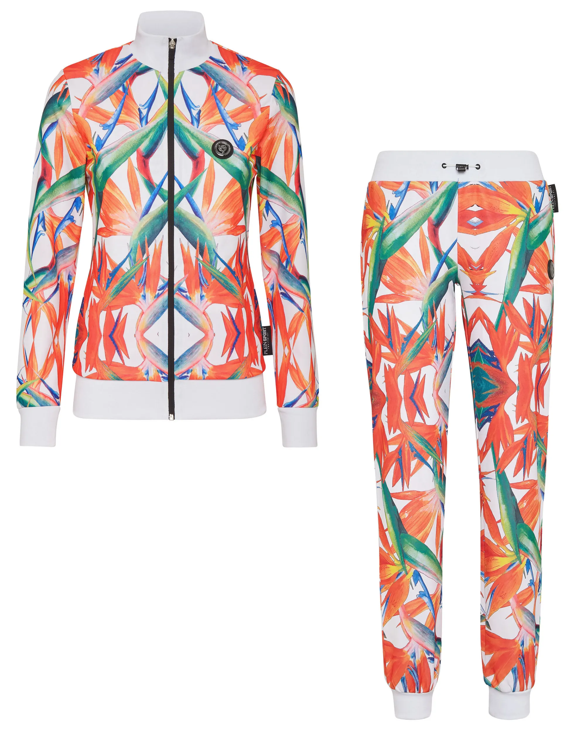 Plein Sport Donna: Tuta Sportiva Confortevole con Felpa con Cappuccio e Pantaloni per Allenamento e Stile Casual