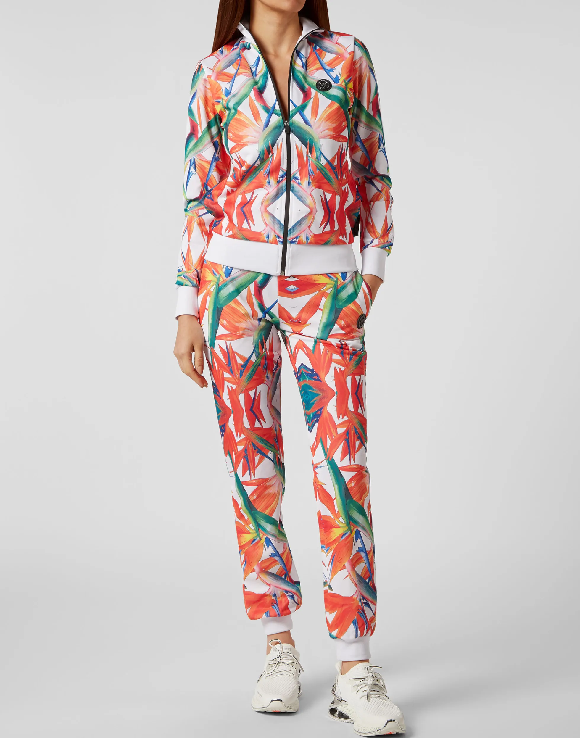 Plein Sport Donna: Tuta Sportiva Confortevole con Felpa con Cappuccio e Pantaloni per Allenamento e Stile Casual