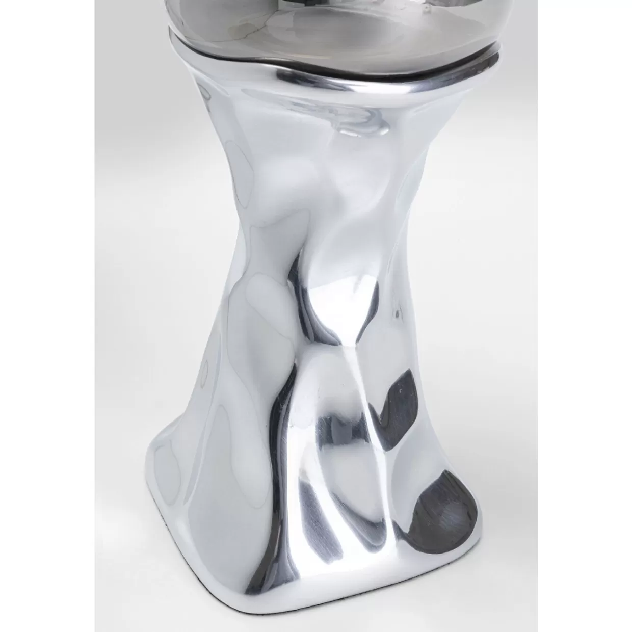 Portalampe KARE Design in Giada Argento - Candeliere Elegante con Base Decorativa 33 cm