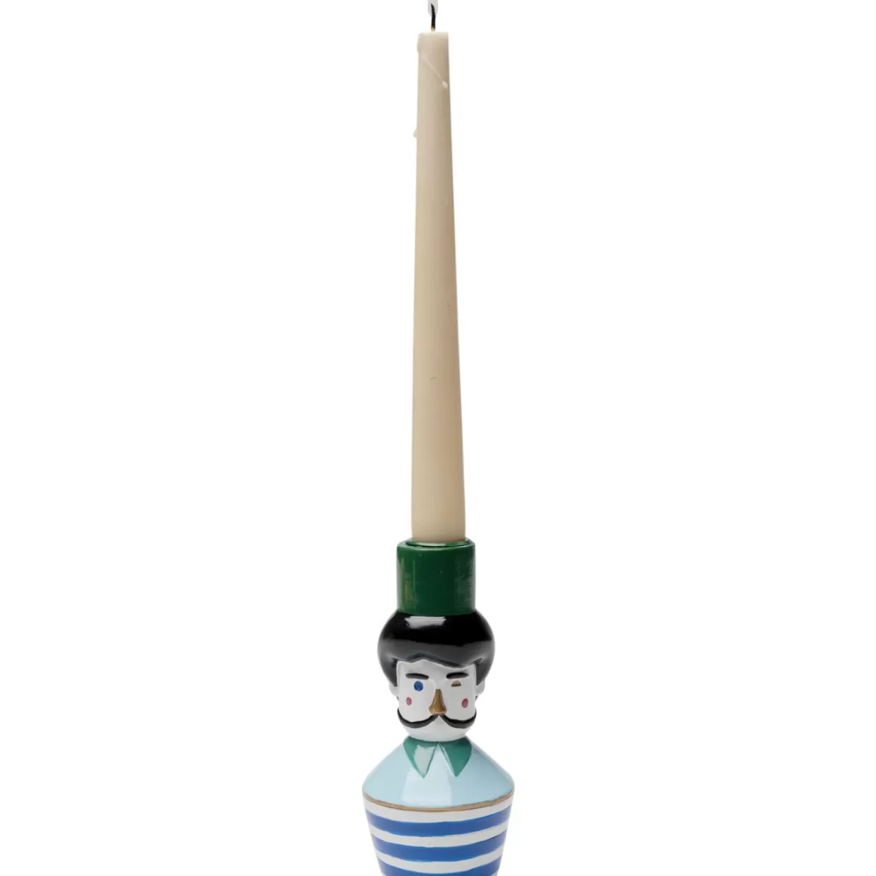 Portacandele Design KARE con Stile Mustache - Lanterna Decorativa da Tavolo, 16 cm Altezza, Ideale per Atmosfere Romantiche