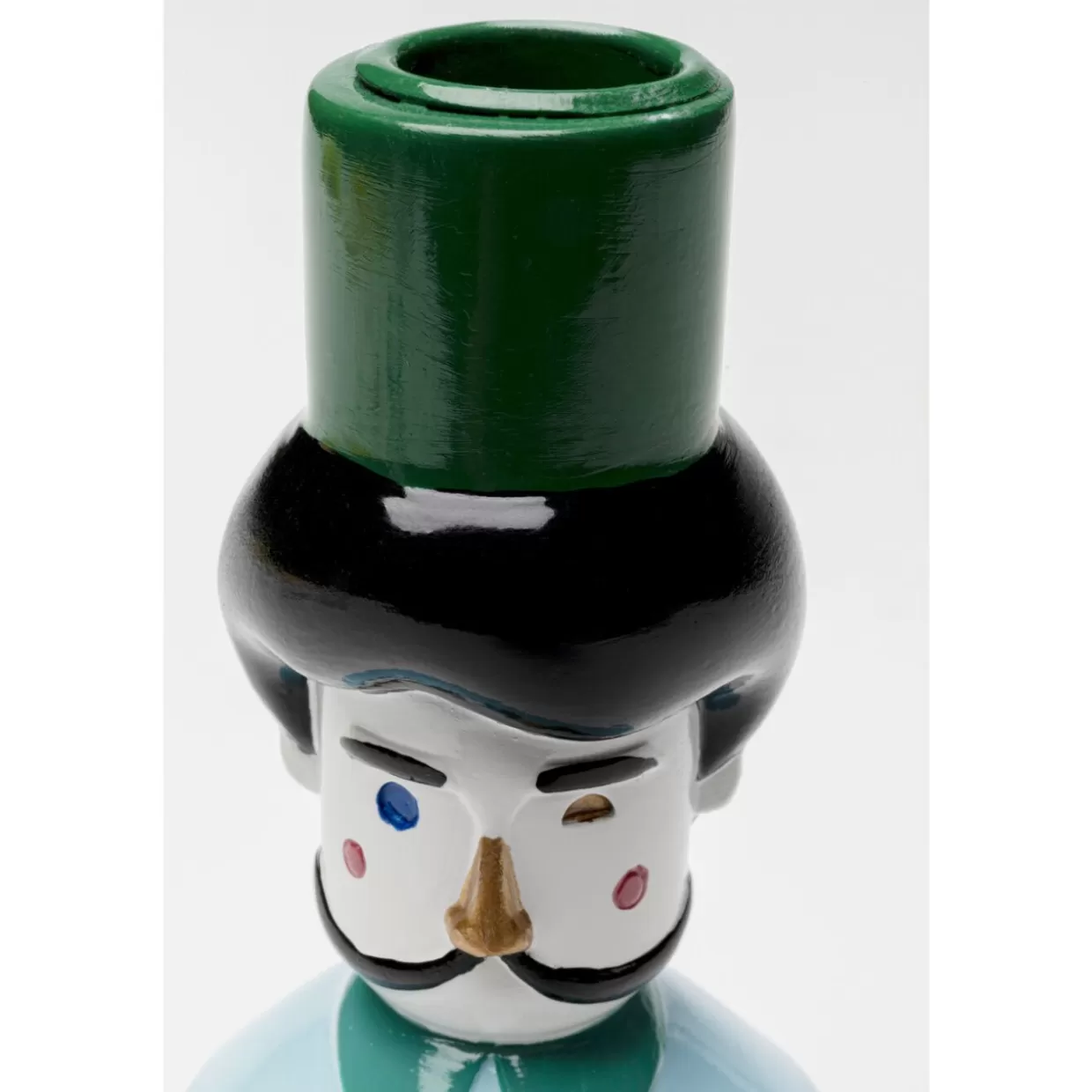 Portacandele Design KARE con Stile Mustache - Lanterna Decorativa da Tavolo, 16 cm Altezza, Ideale per Atmosfere Romantiche