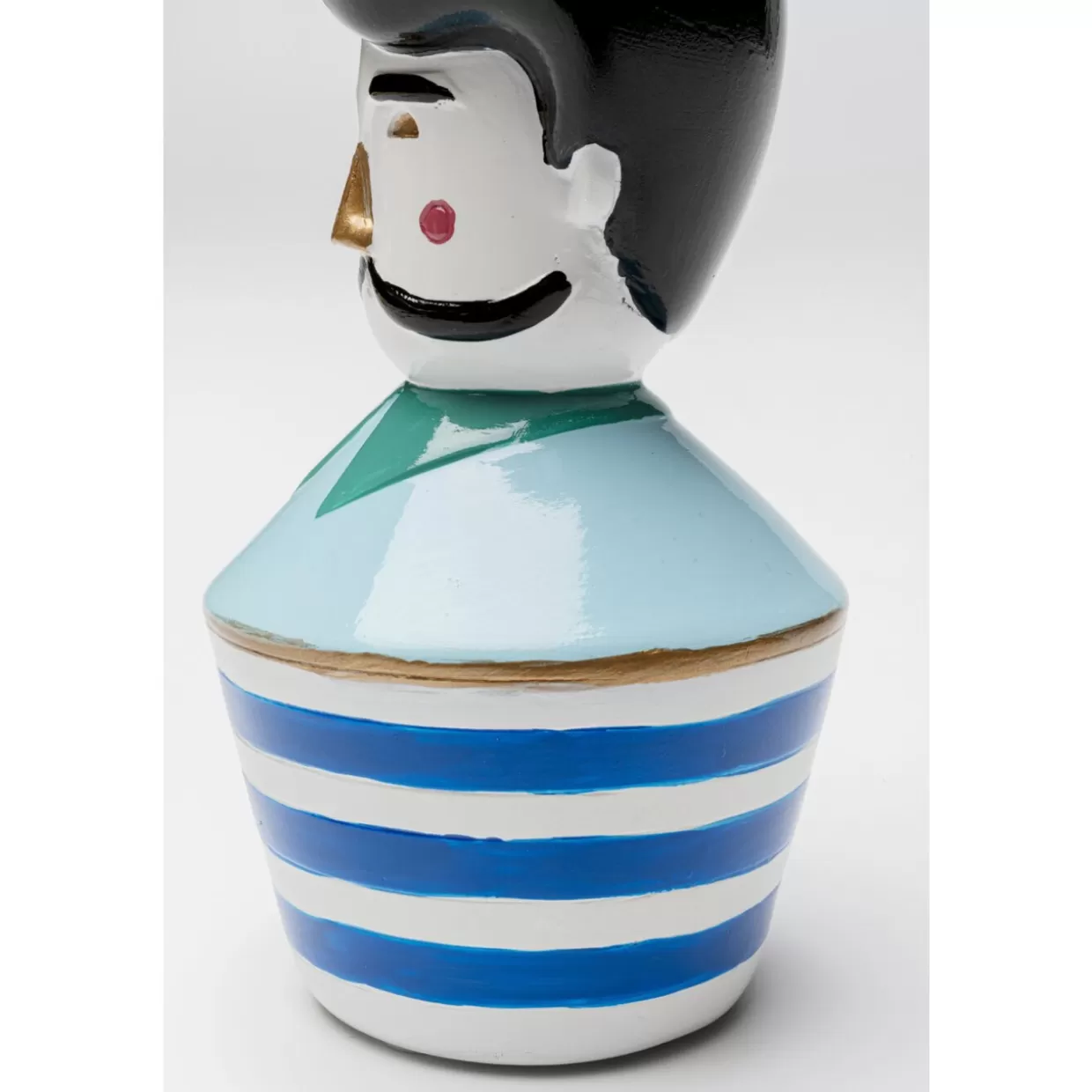 Portacandele Design KARE con Stile Mustache - Lanterna Decorativa da Tavolo, 16 cm Altezza, Ideale per Atmosfere Romantiche