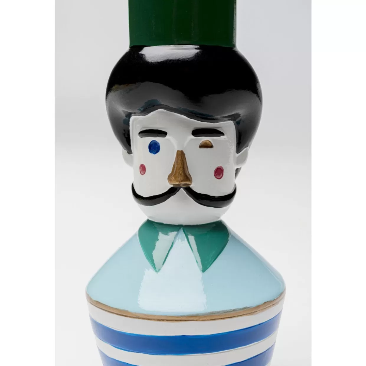 Portacandele Design KARE con Stile Mustache - Lanterna Decorativa da Tavolo, 16 cm Altezza, Ideale per Atmosfere Romantiche