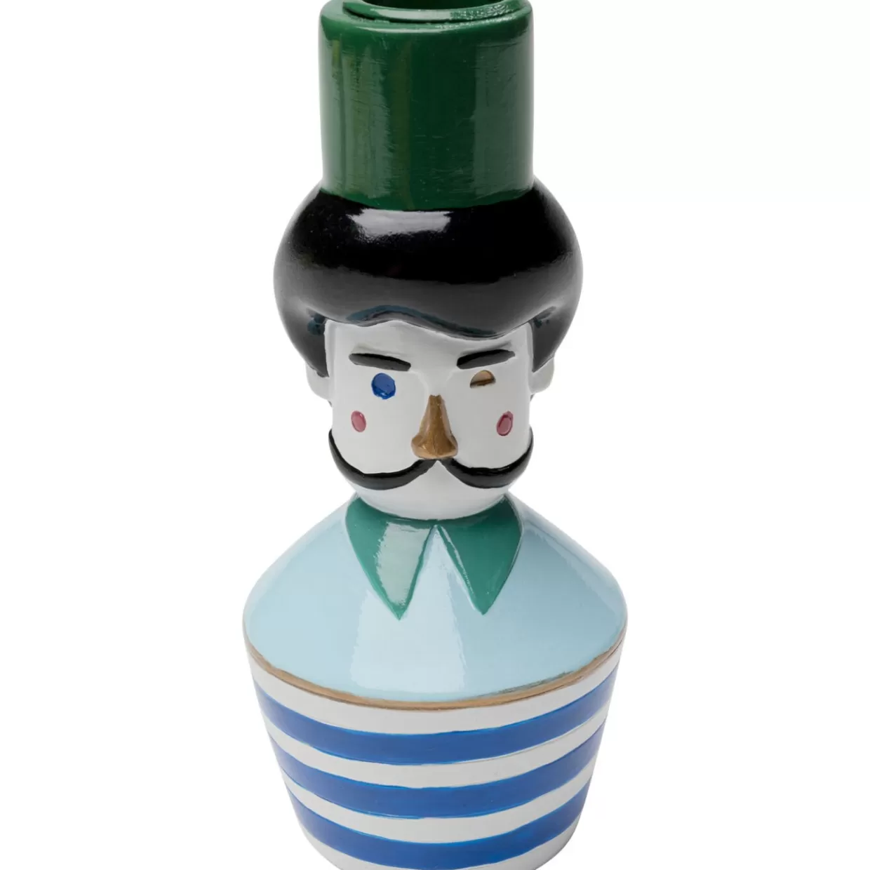 Portacandele Design KARE con Stile Mustache - Lanterna Decorativa da Tavolo, 16 cm Altezza, Ideale per Atmosfere Romantiche