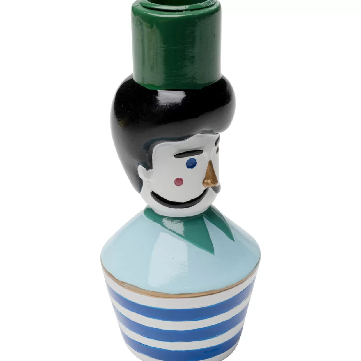 Portacandele Design KARE con Stile Mustache - Lanterna Decorativa da Tavolo, 16 cm Altezza, Ideale per Atmosfere Romantiche