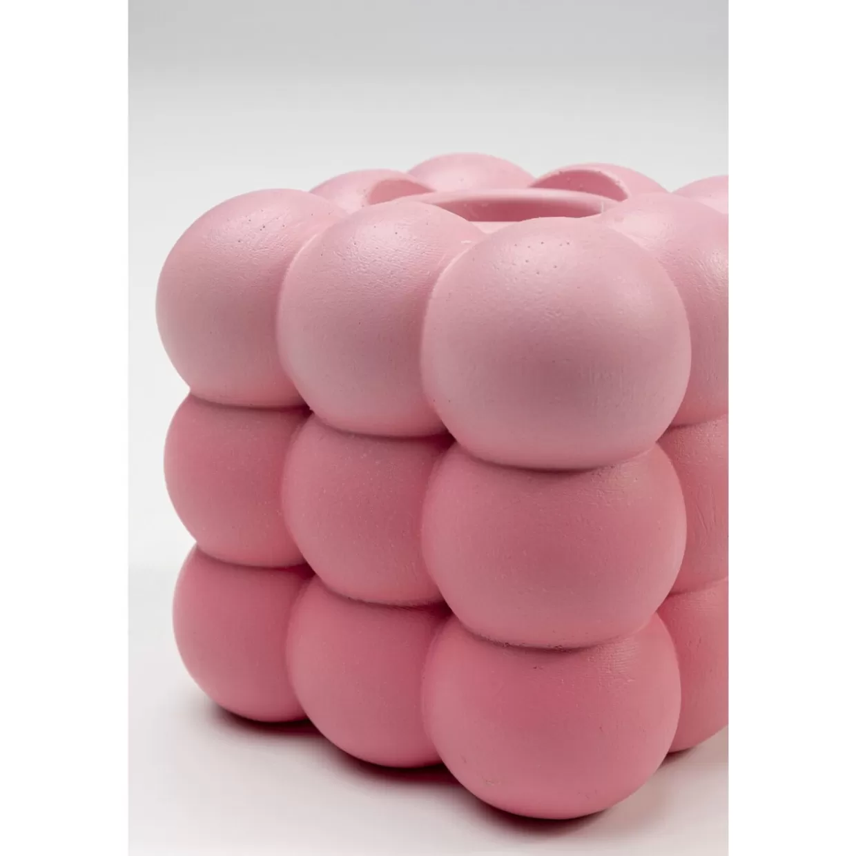 Portacandele decorativo KARE Design in stile moderno - Sfera rosa 6 cm con finiture metallizzate per interni

（，