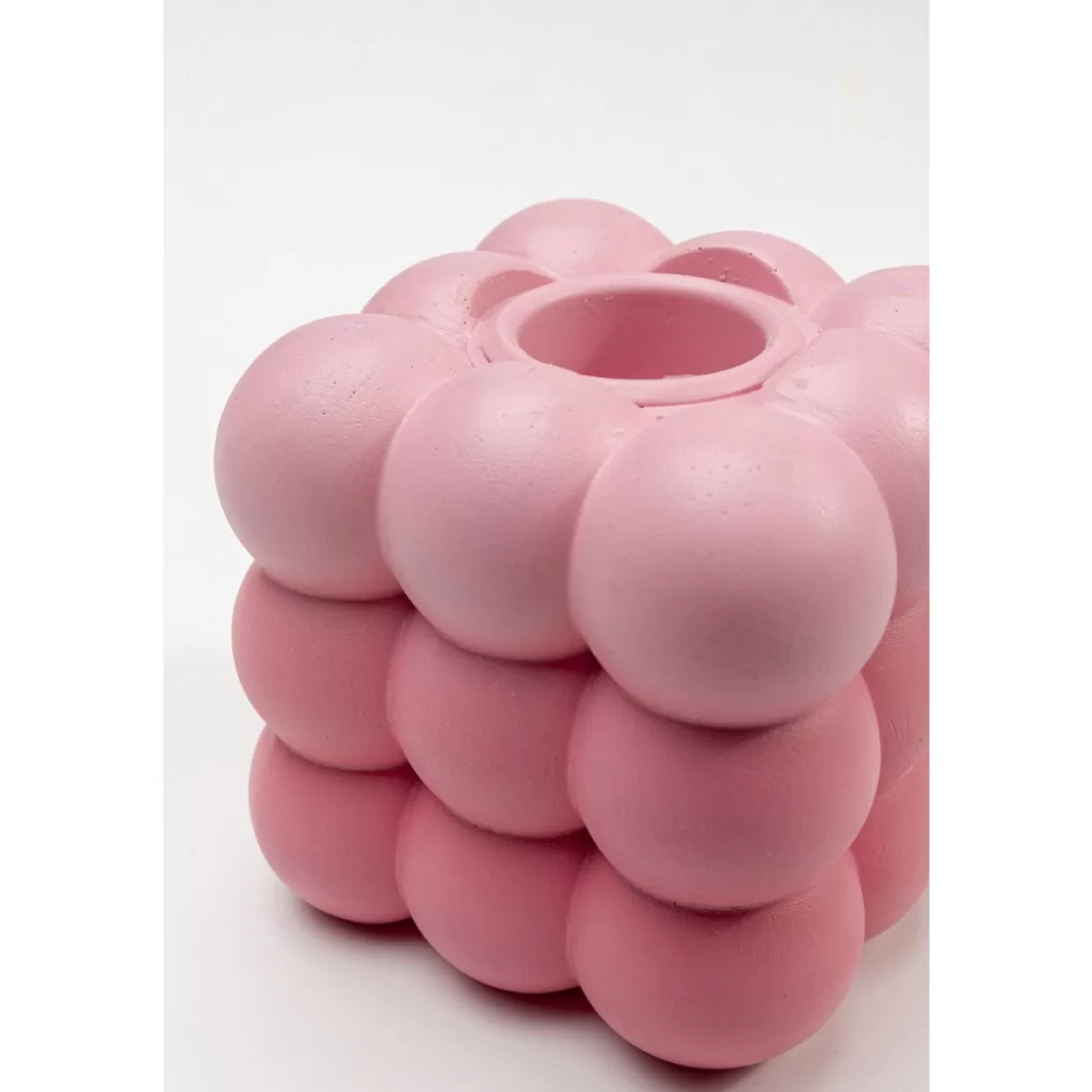 Portacandele decorativo KARE Design in stile moderno - Sfera rosa 6 cm con finiture metallizzate per interni

（，