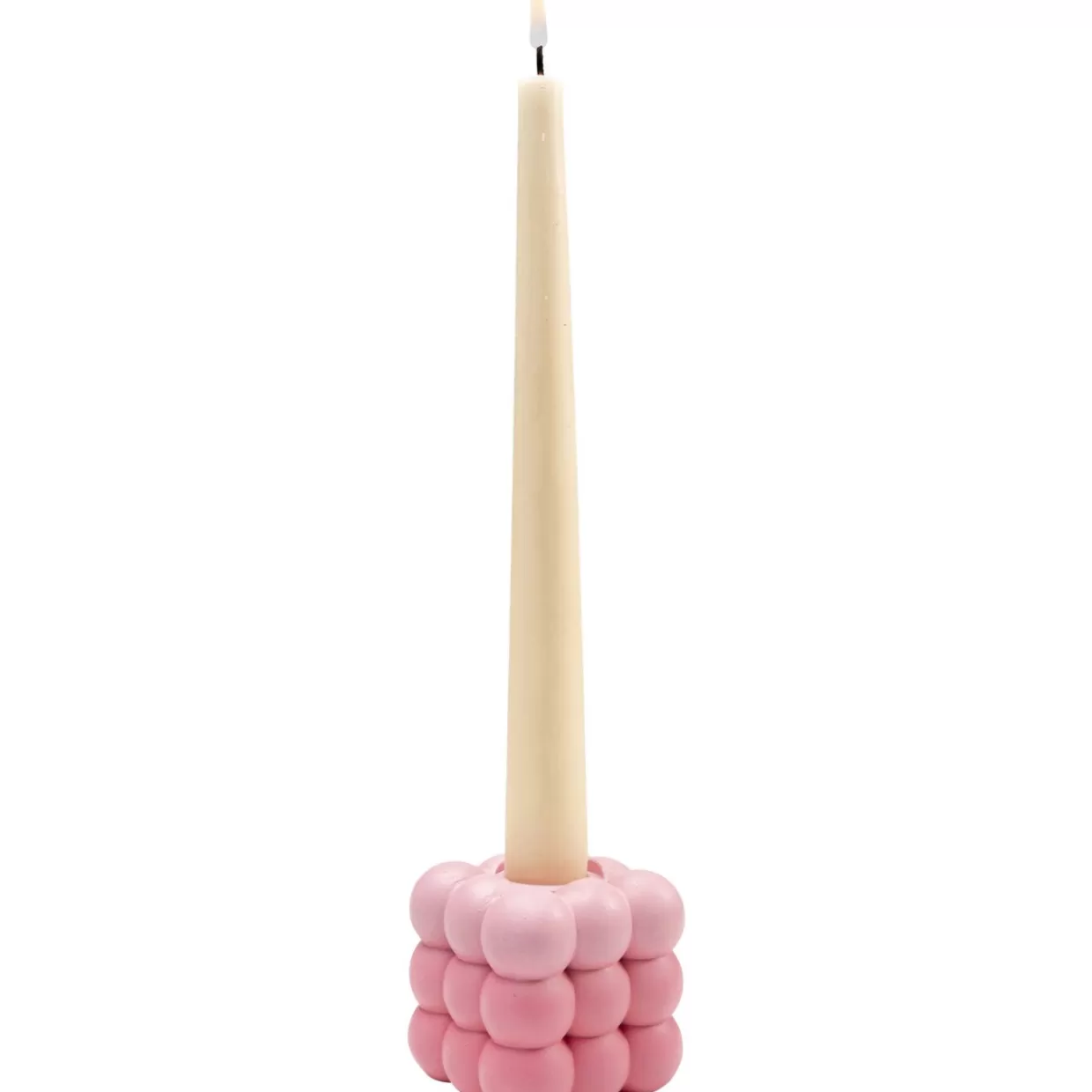 Portacandele decorativo KARE Design in stile moderno - Sfera rosa 6 cm con finiture metallizzate per interni

（，