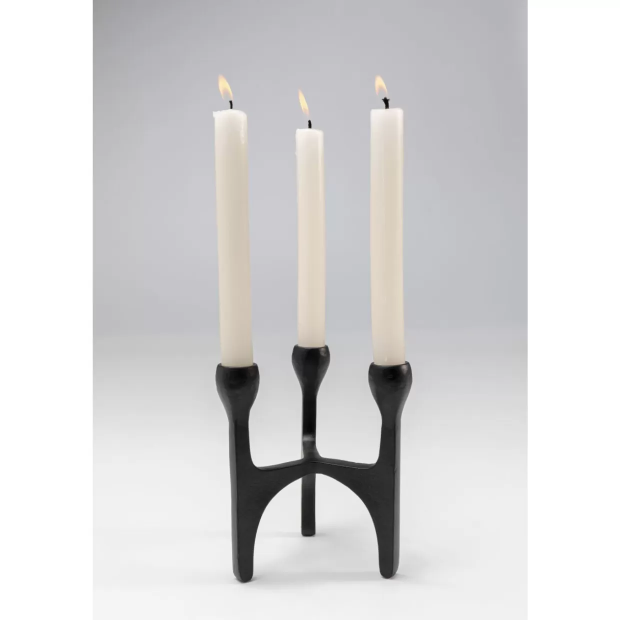 Portacandele Moderno Stacky con Lanterna - Design Elegante KARE, 15 cm Nero per Interni ed Esterni