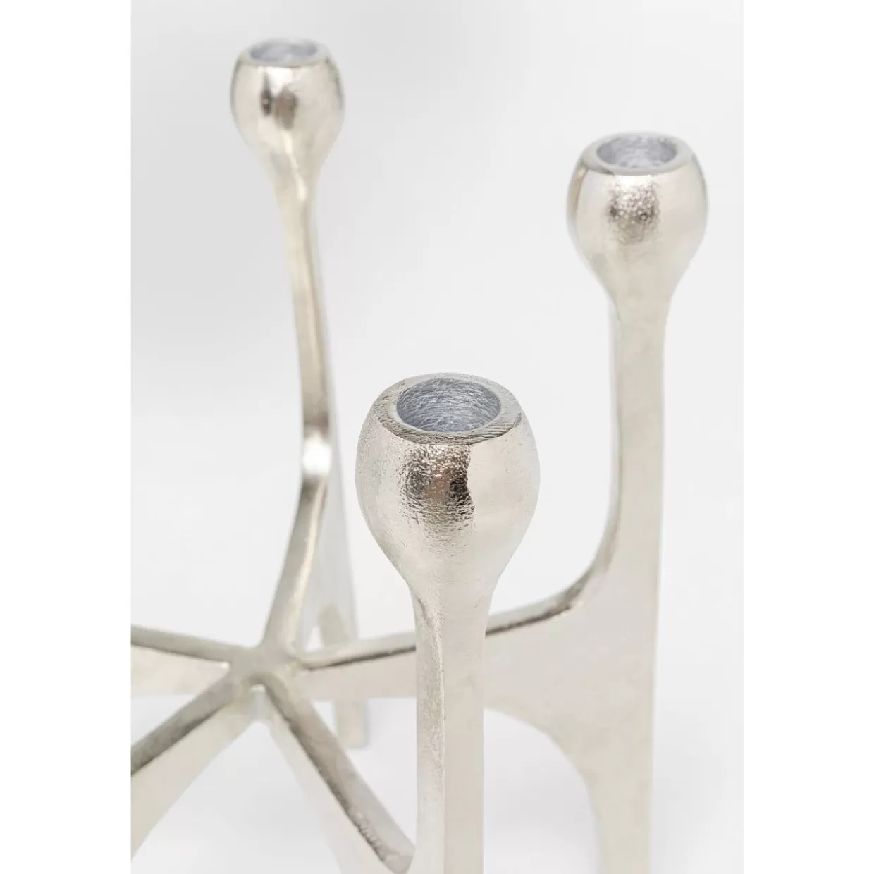 Portacandele Elegante Stacky in Argento - Design Moderno con Base 31 cm per Interni ed Esterni | Collezione Lanterne Decorative KARE