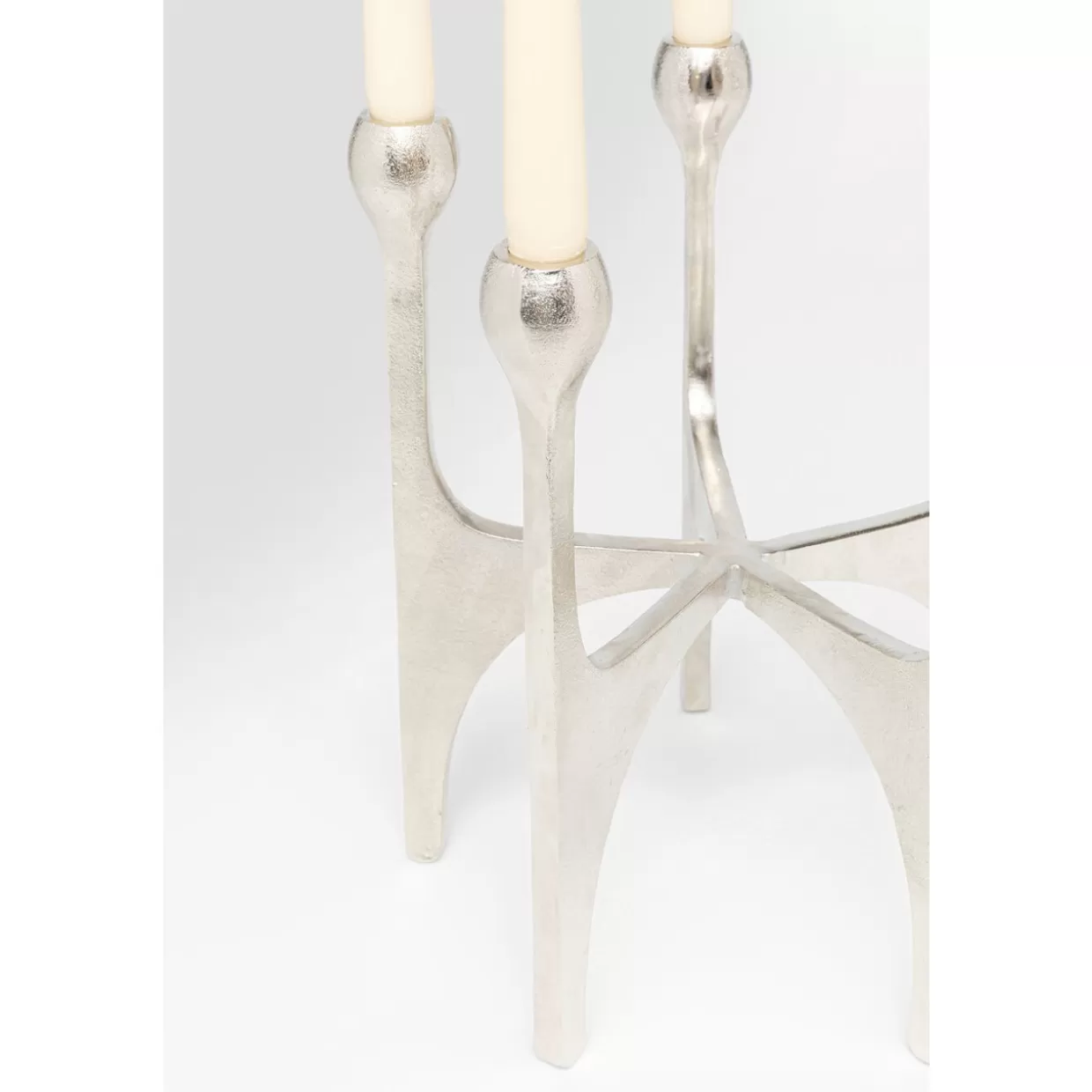 Portacandele Elegante Stacky in Argento - Design Moderno con Base 31 cm per Interni ed Esterni | Collezione Lanterne Decorative KARE