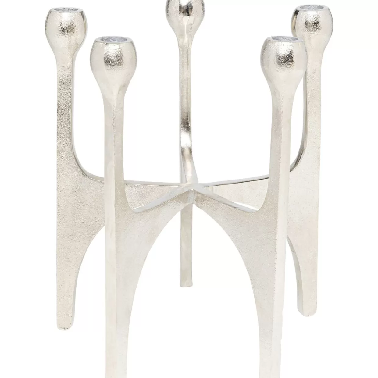 Portacandele Elegante Stacky in Argento - Design Moderno con Base 31 cm per Interni ed Esterni | Collezione Lanterne Decorative KARE