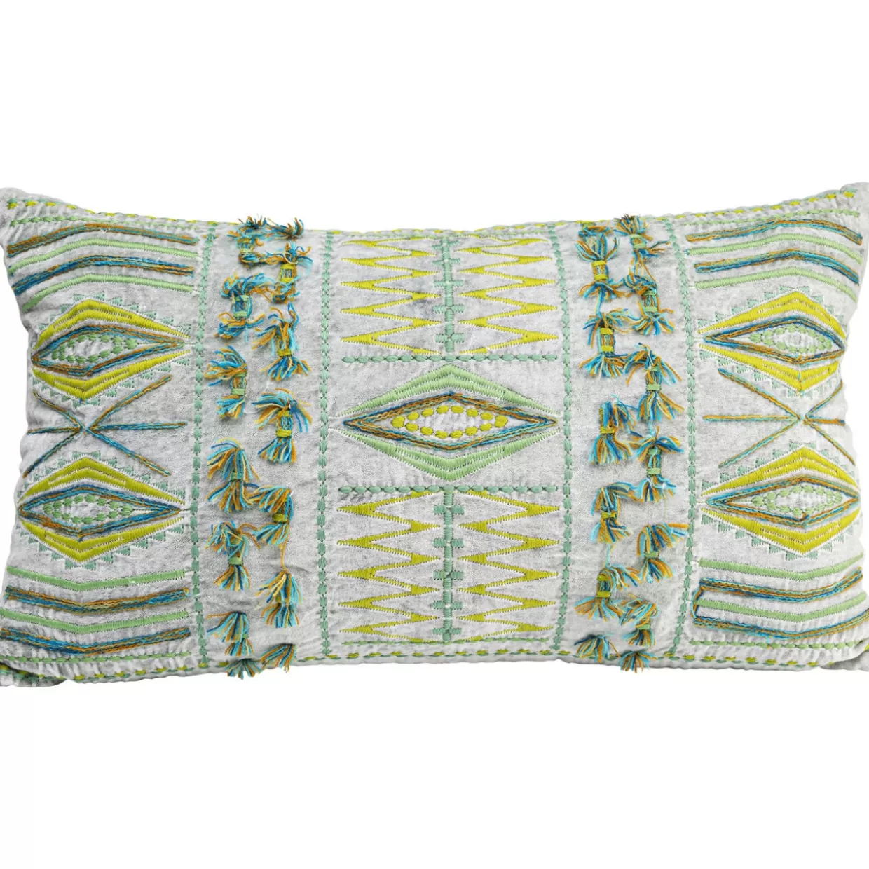 Cuscino Decorativo Patchwork Desna in Tonalità Verde 60x35 cm - Design Moderno KARE per Arredamento Unico 

（：，