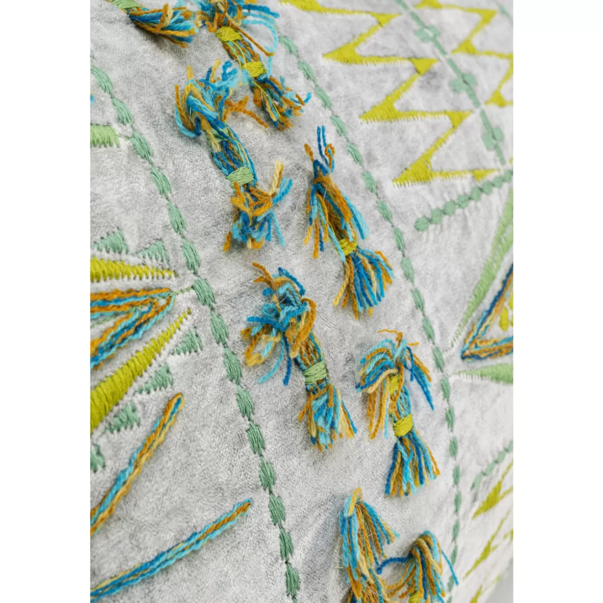 Cuscino Decorativo Patchwork Desna in Tonalità Verde 60x35 cm - Design Moderno KARE per Arredamento Unico 

（：，