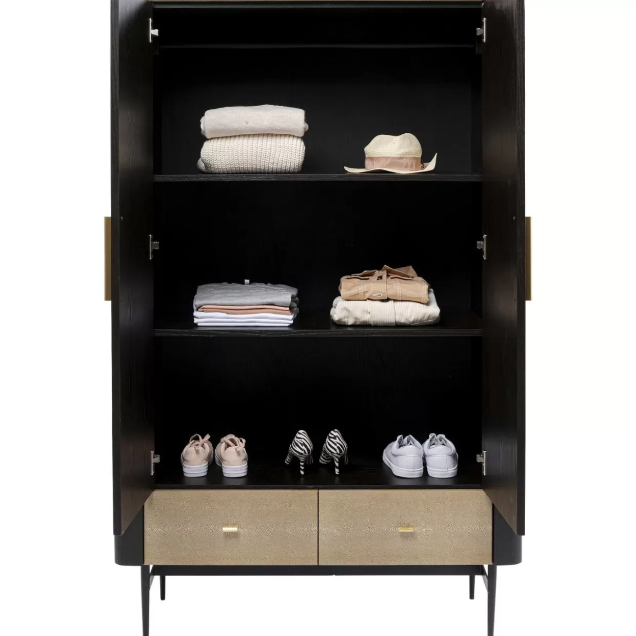 Armadio Elegante con Ripiani Modulari - Progettazione Milano 180x110 cm per Camera da Letto Moderna