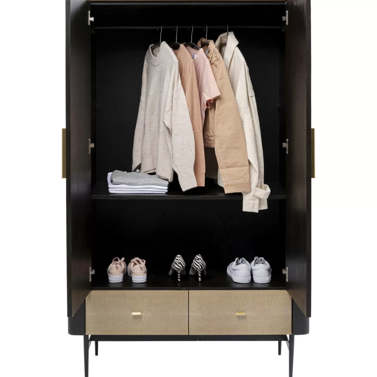 Armadio Elegante con Ripiani Modulari - Progettazione Milano 180x110 cm per Camera da Letto Moderna