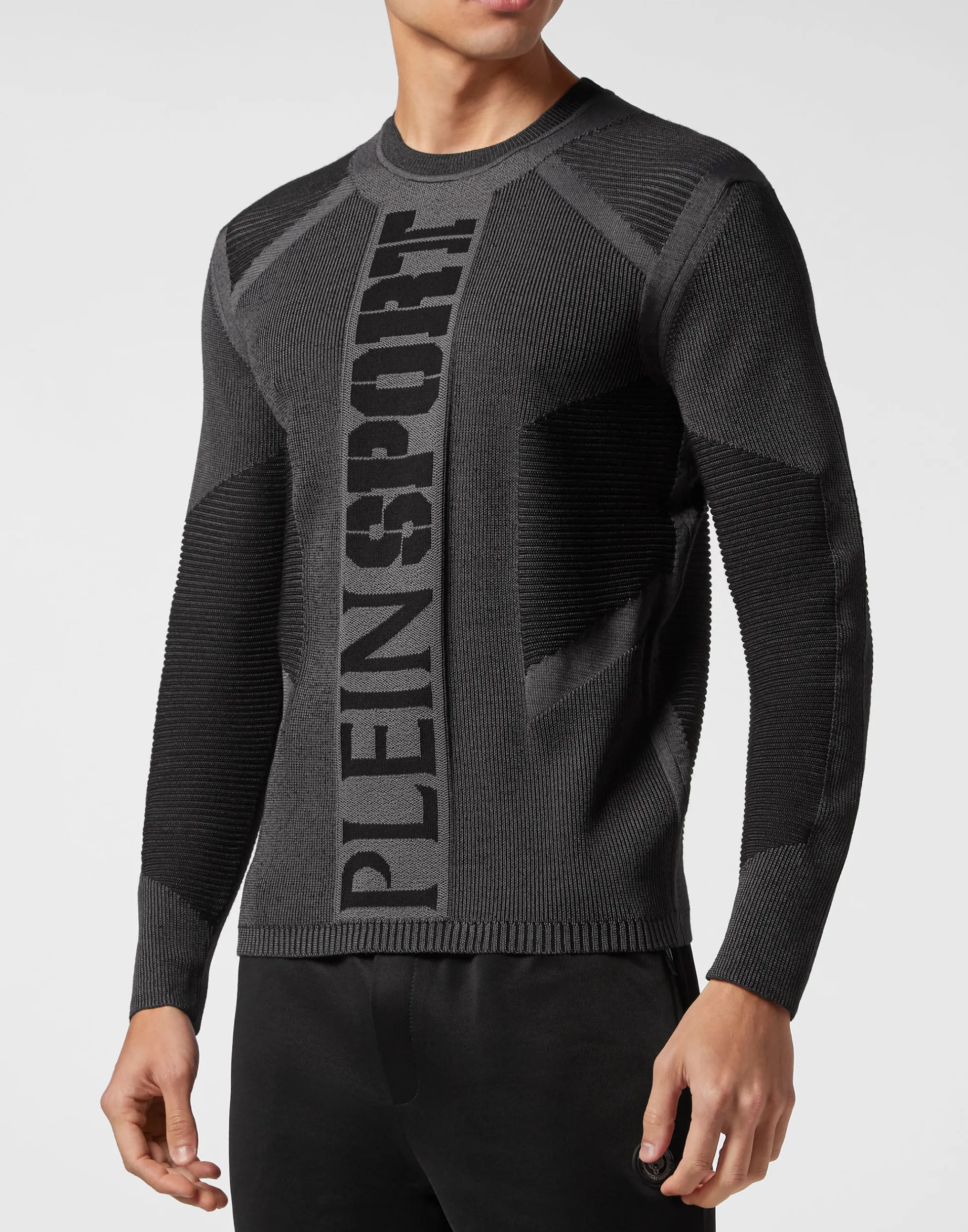 Plein Sport Uomo – Maglione Classico in Maglia Confortevole con Maniche Lunghe per Look Casual e Sportivo