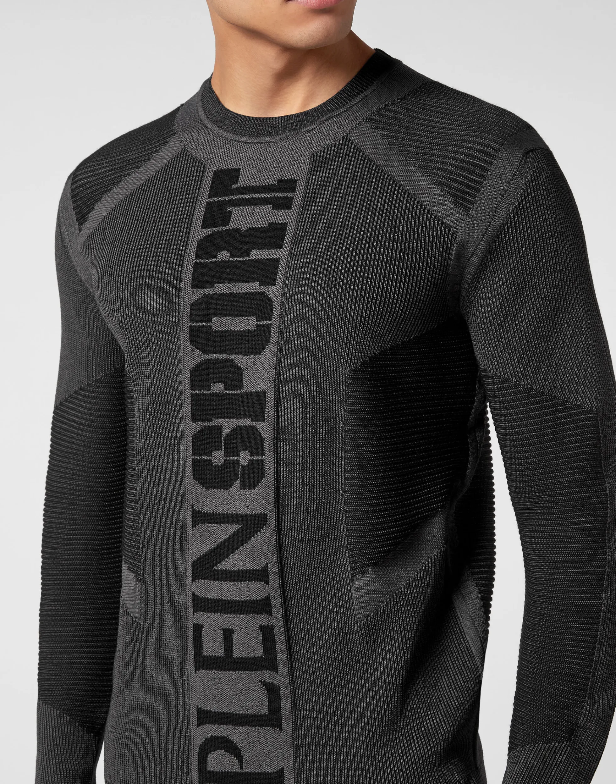 Plein Sport Uomo – Maglione Classico in Maglia Confortevole con Maniche Lunghe per Look Casual e Sportivo