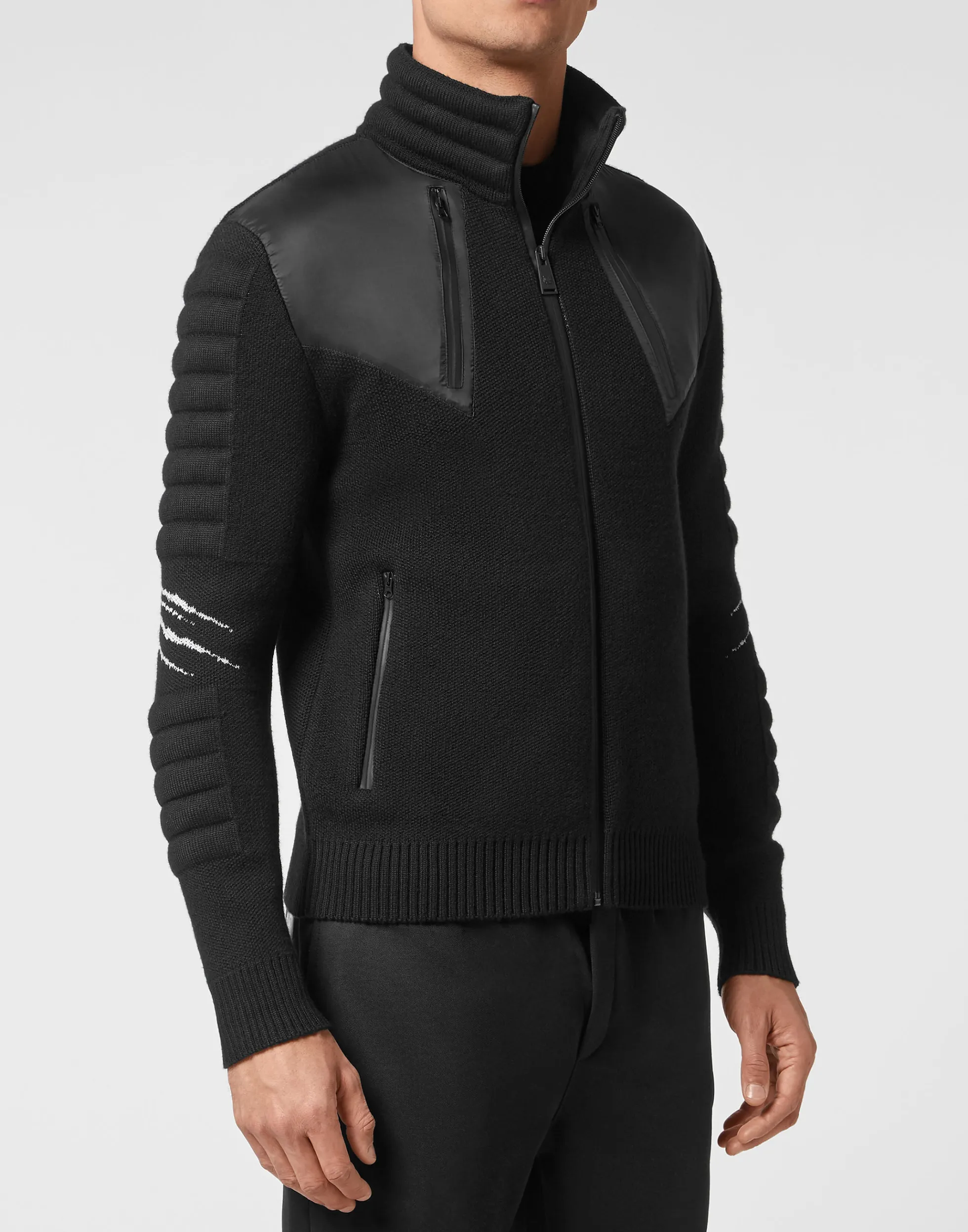 Plein Sport Felpa con Zip Uomo - Felpa Sportiva Motivo Tiger, Cappuccio Casual Elegante, Stile Urbano Confortevole